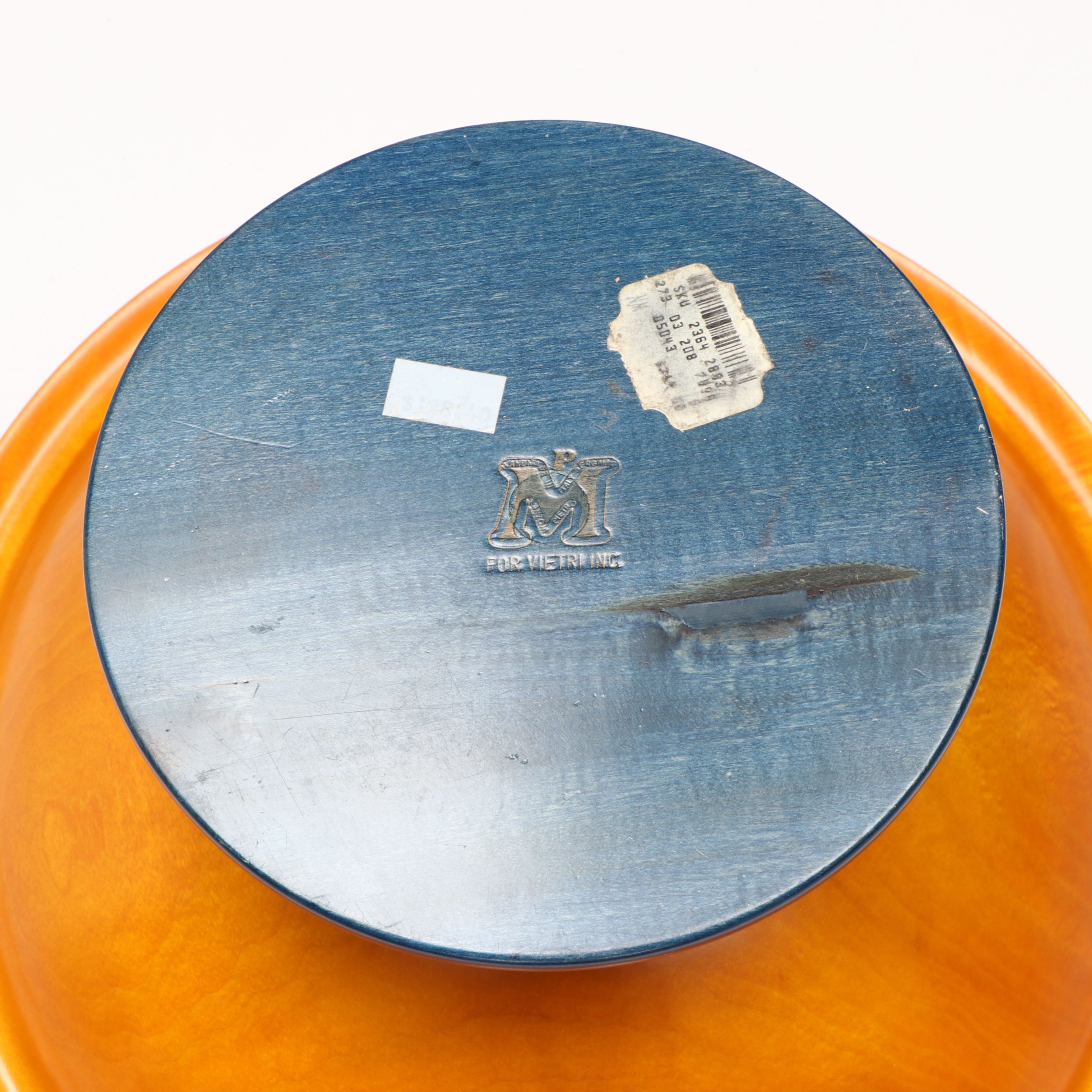 Manzoni Pietro Italian Carved Wood Footed Bowl