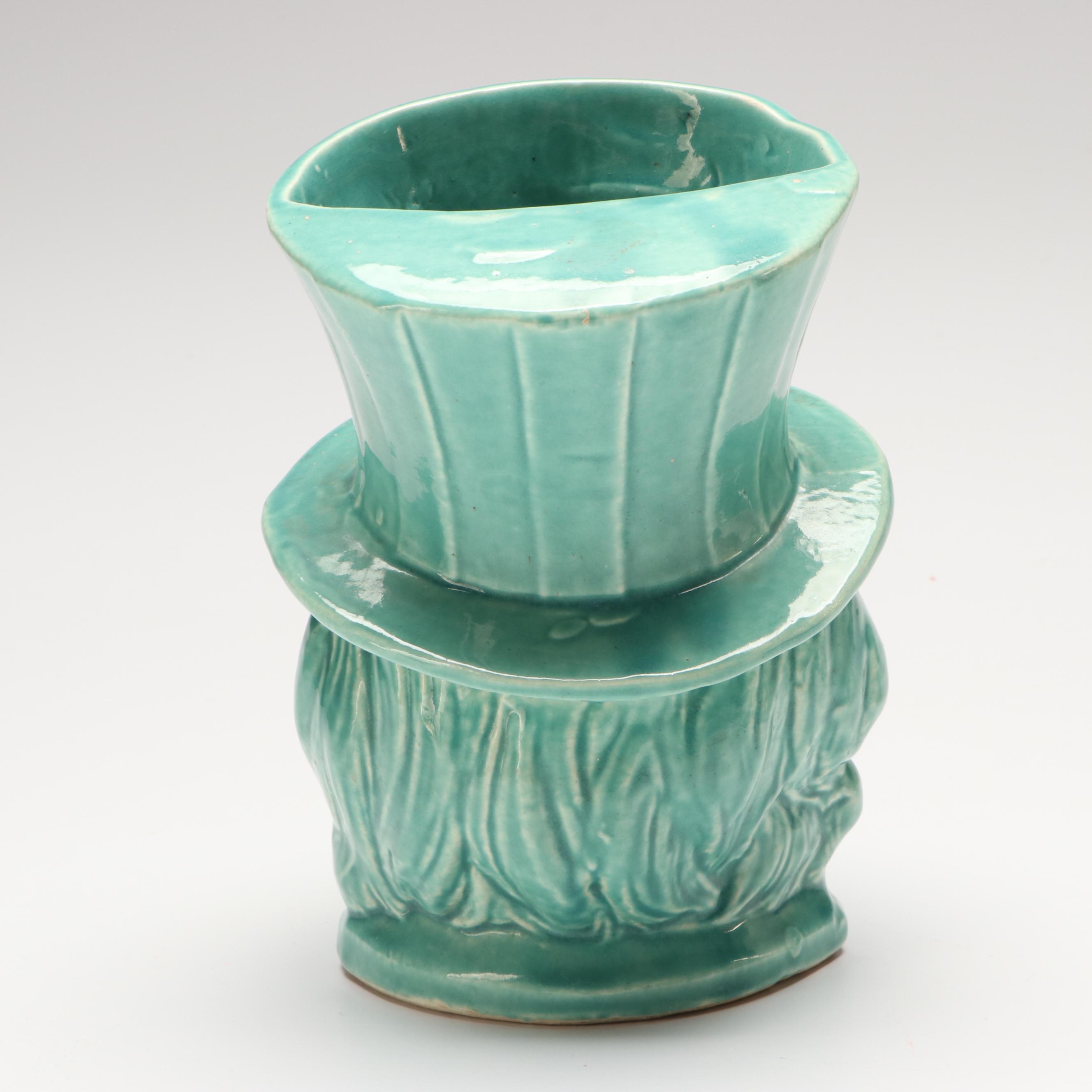 McCoy Pottery and Other Uncle Sam Ceramic Vases with Top Hats