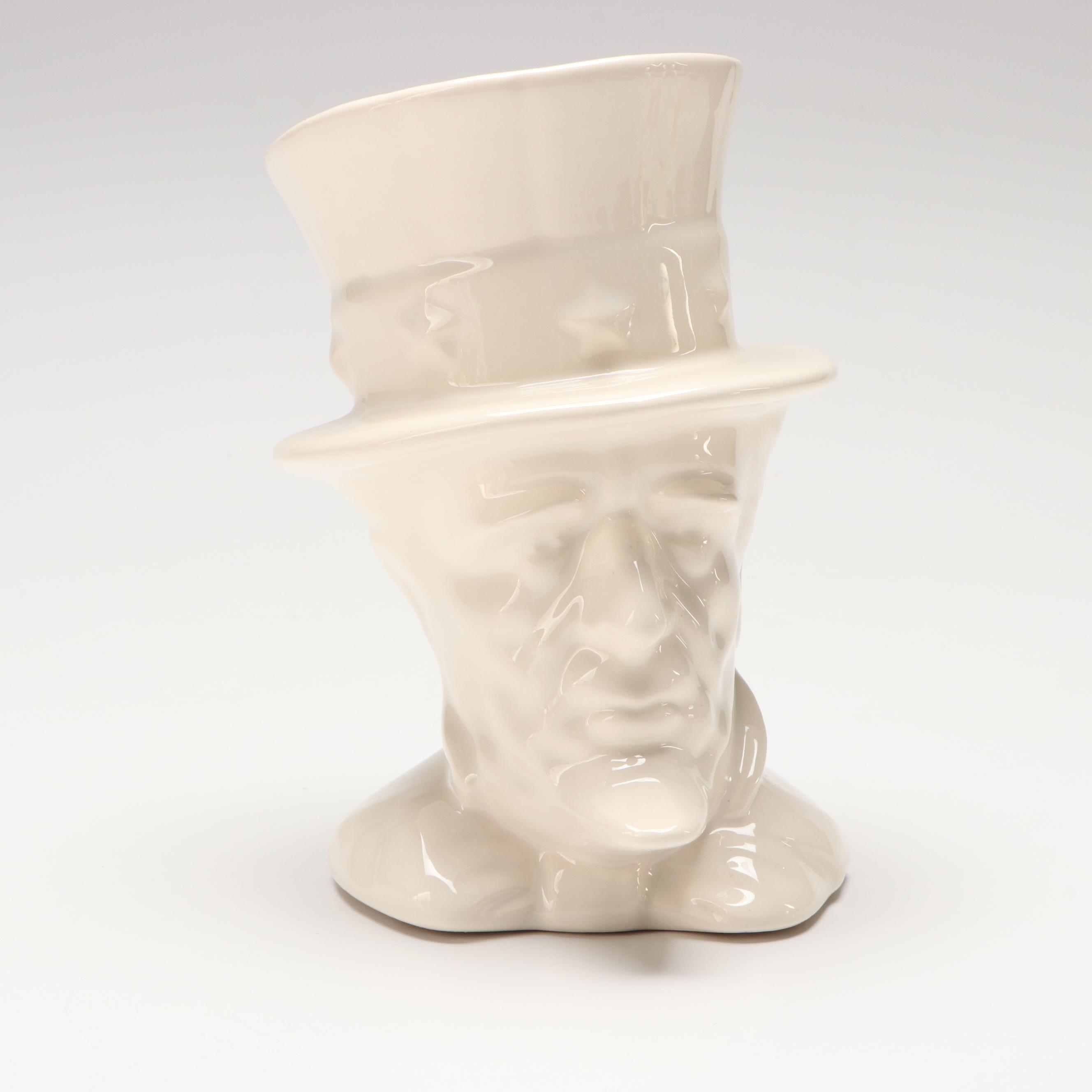McCoy Pottery and Other Uncle Sam Ceramic Vases with Top Hats