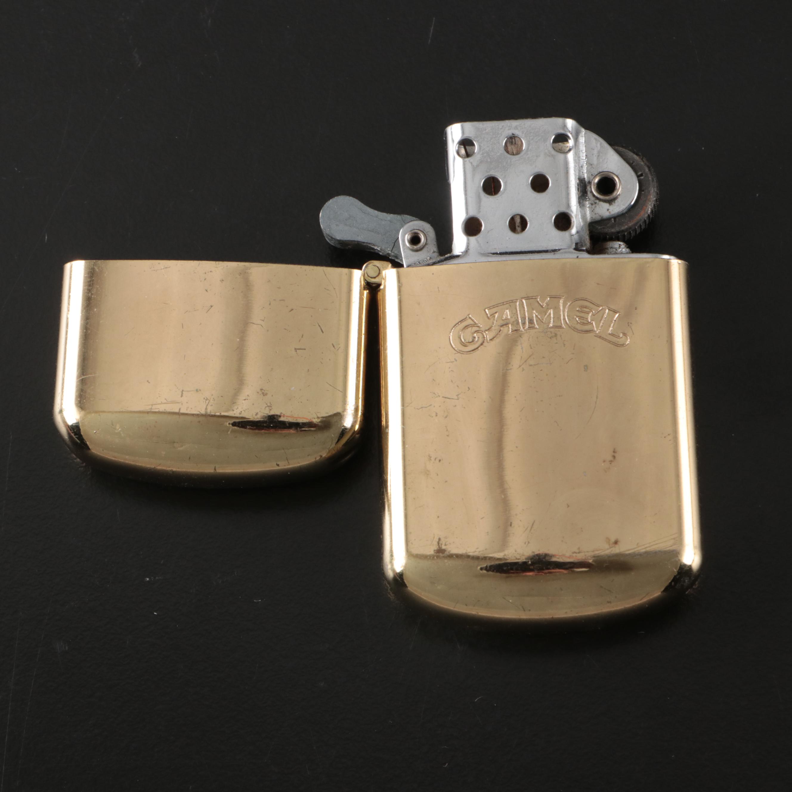Camel Gold Finish Metal Lighter