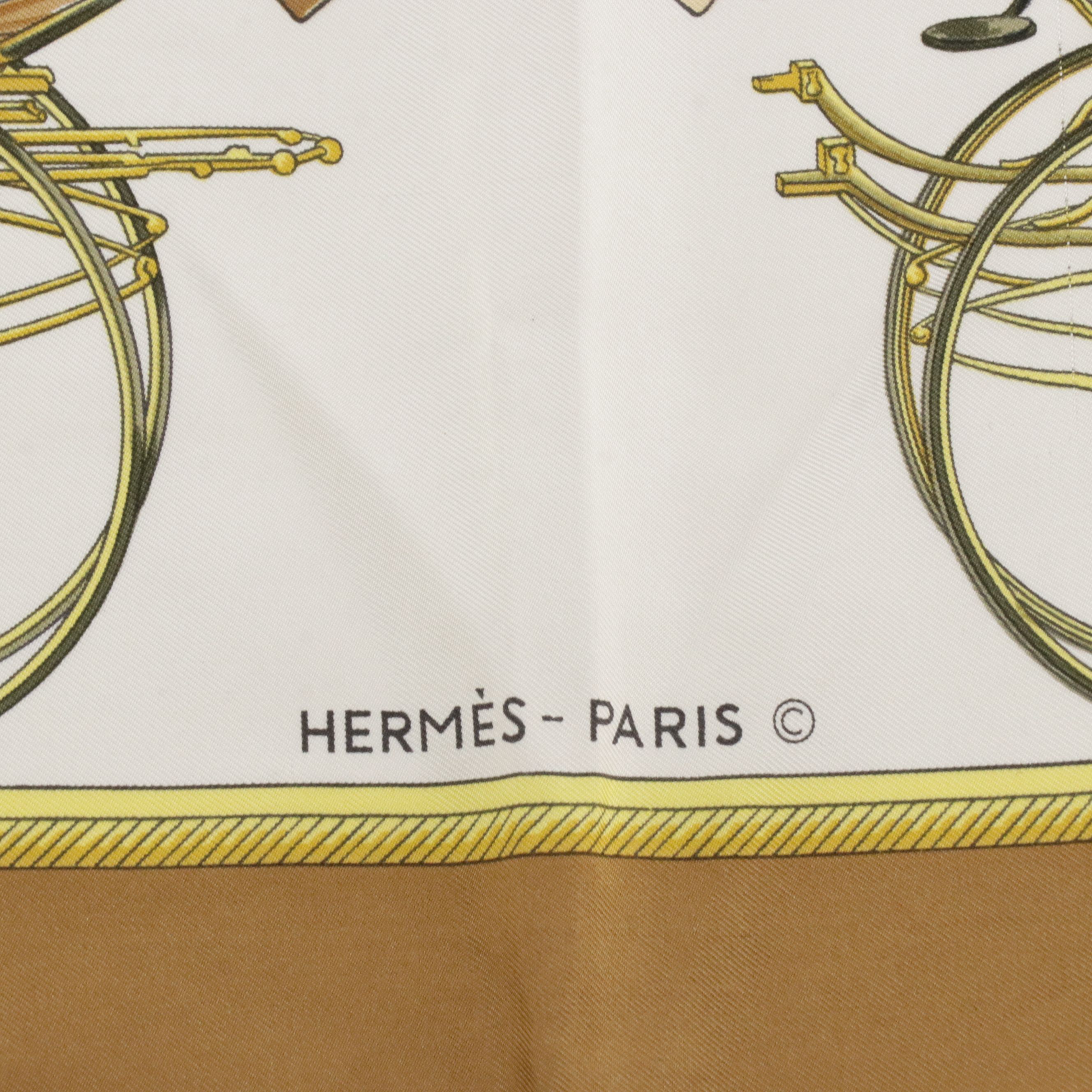 Hermès "Les Voitures A Transformation" Silk Twill Scarf 90