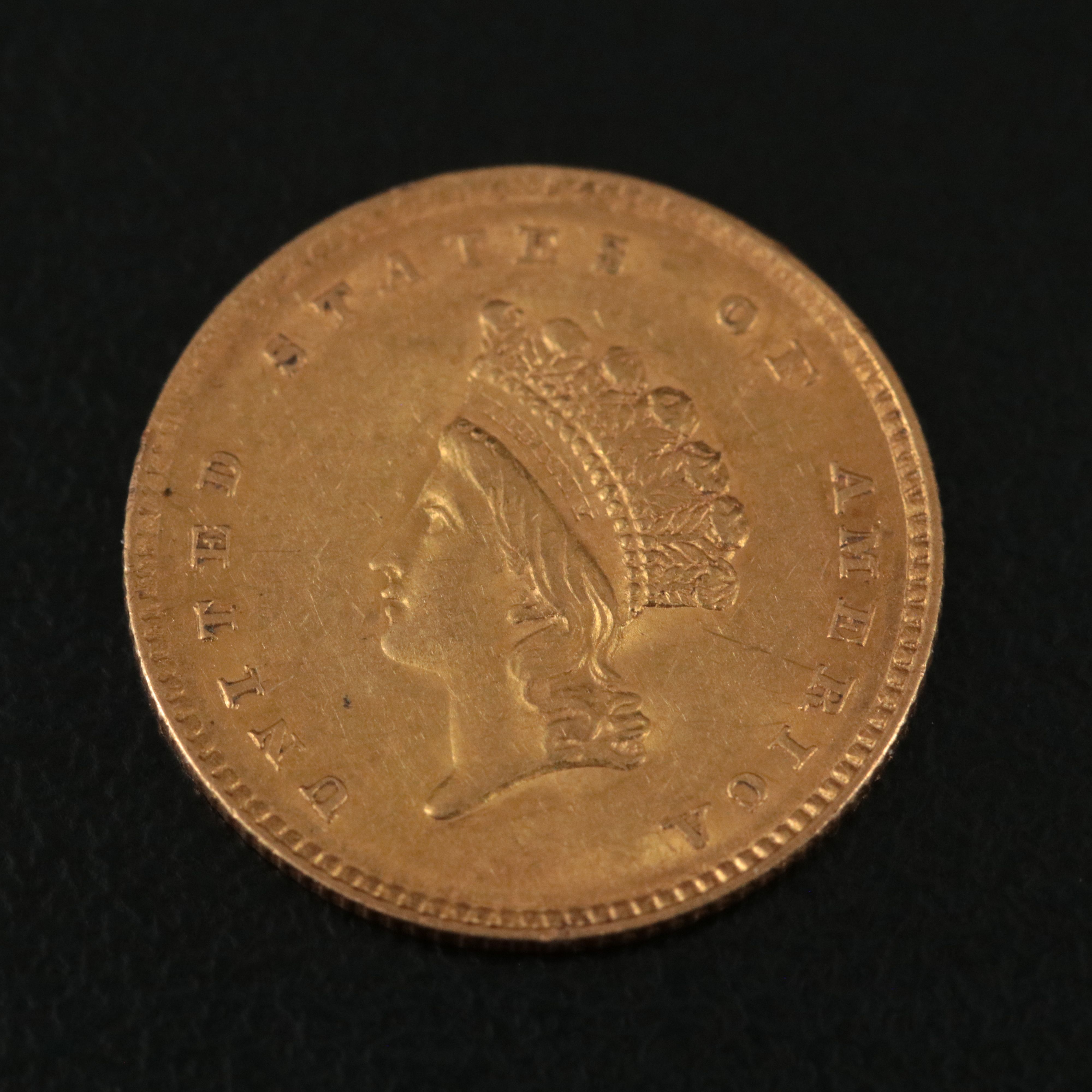 1854 Type 2, One Dollar Gold Coin