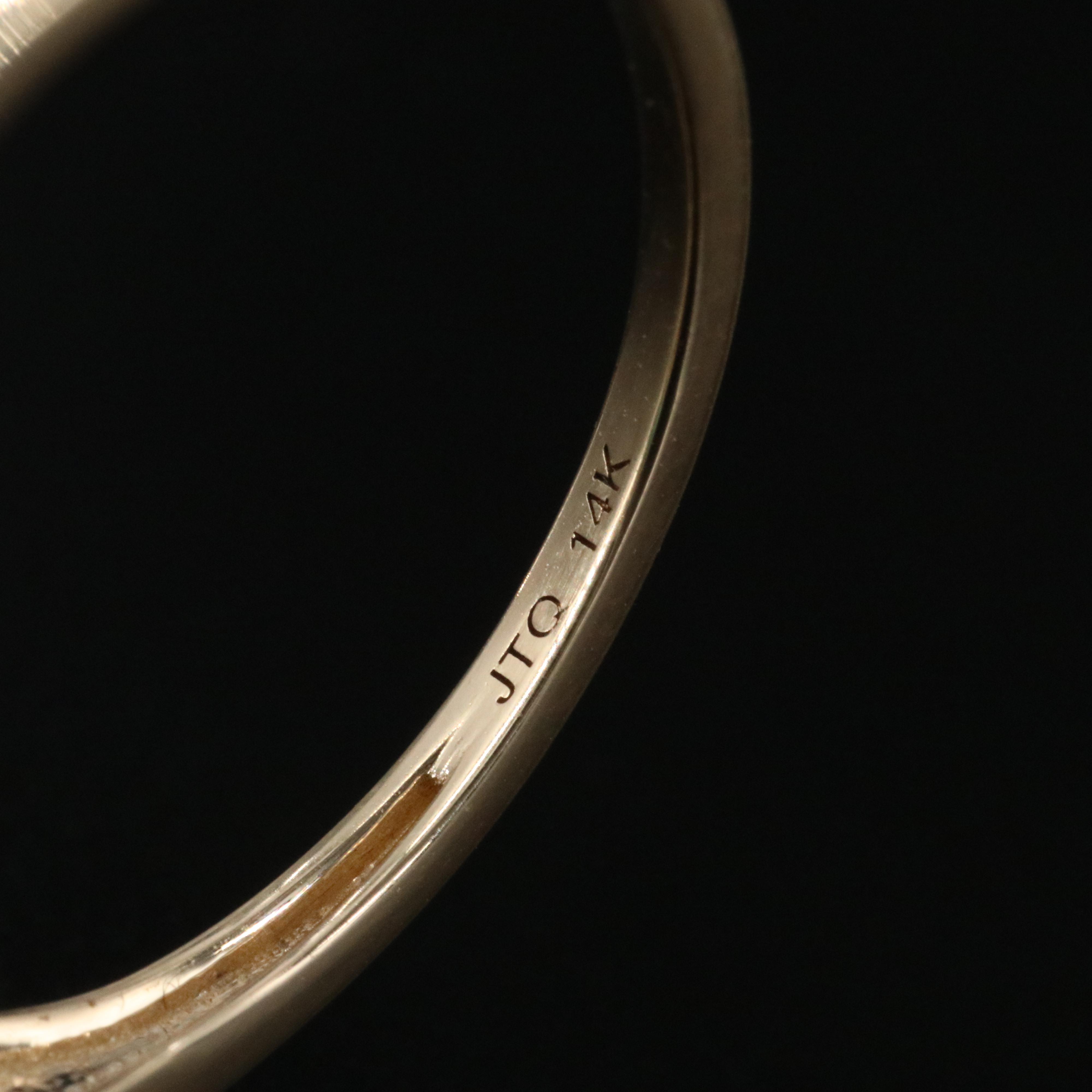 14K 1.71 CT Emerald and White Sapphire Ring