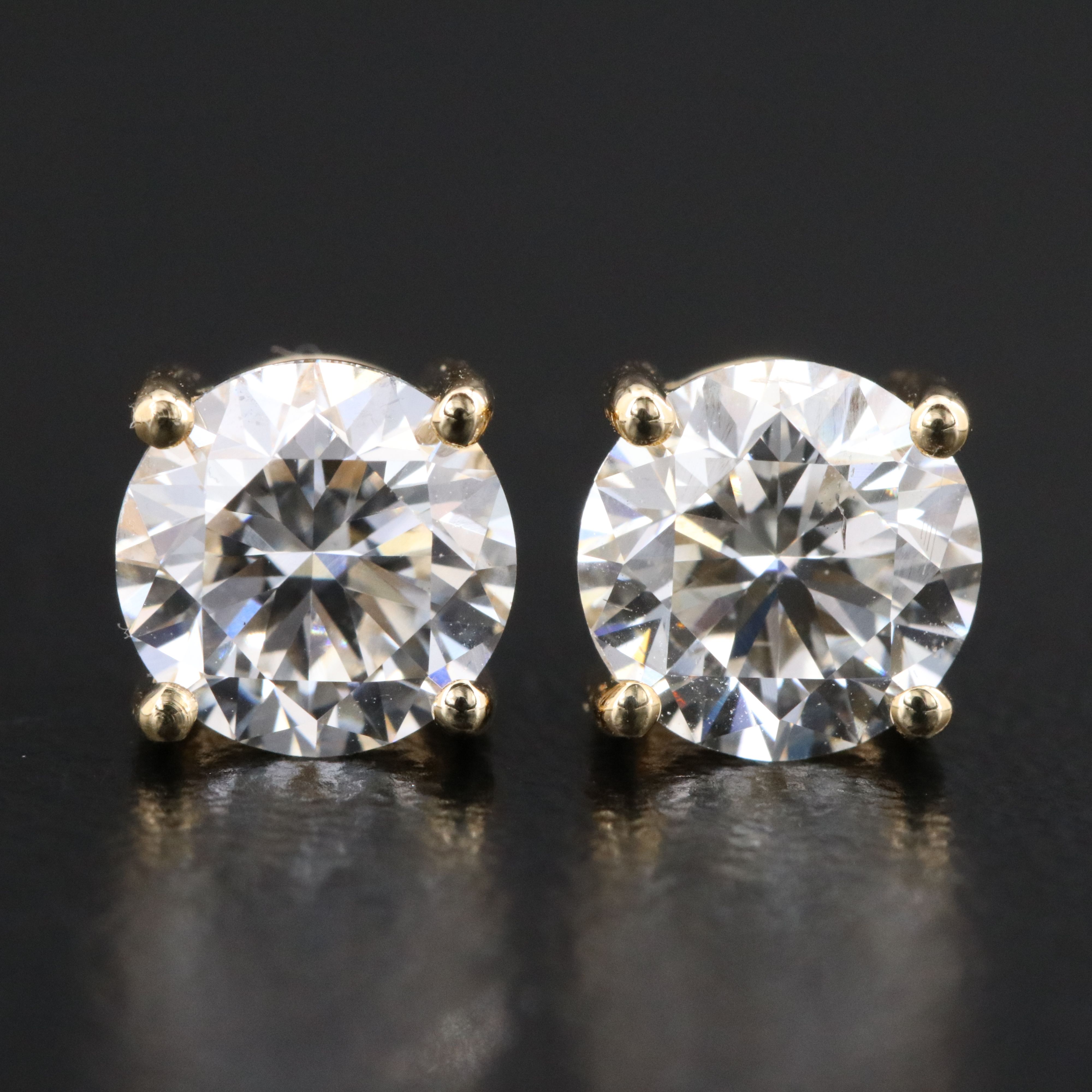 14K 2.00 CTW Lab Grown Diamond Stud Earrings