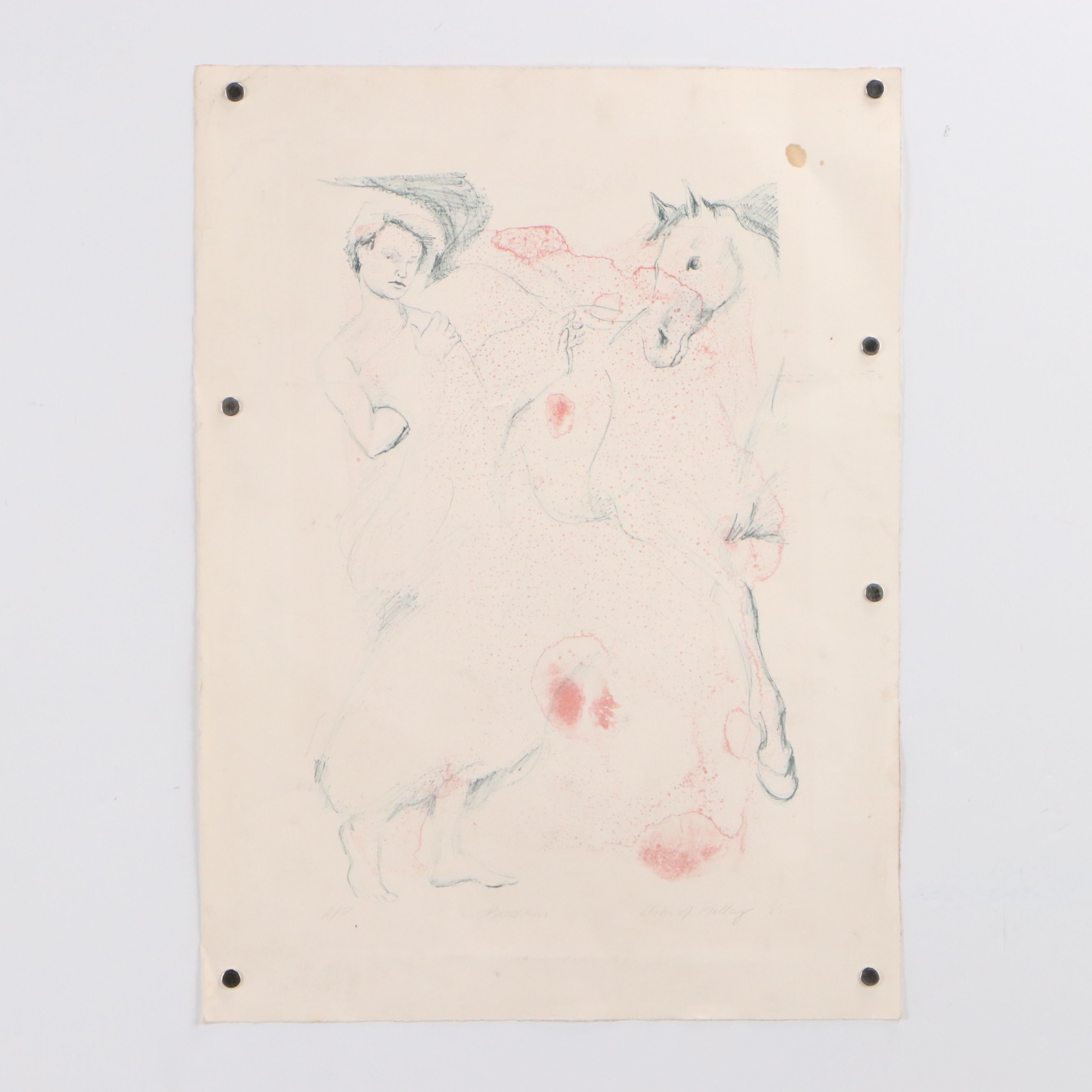 Kelley Figural Color Lithograph "Resolution," 1985