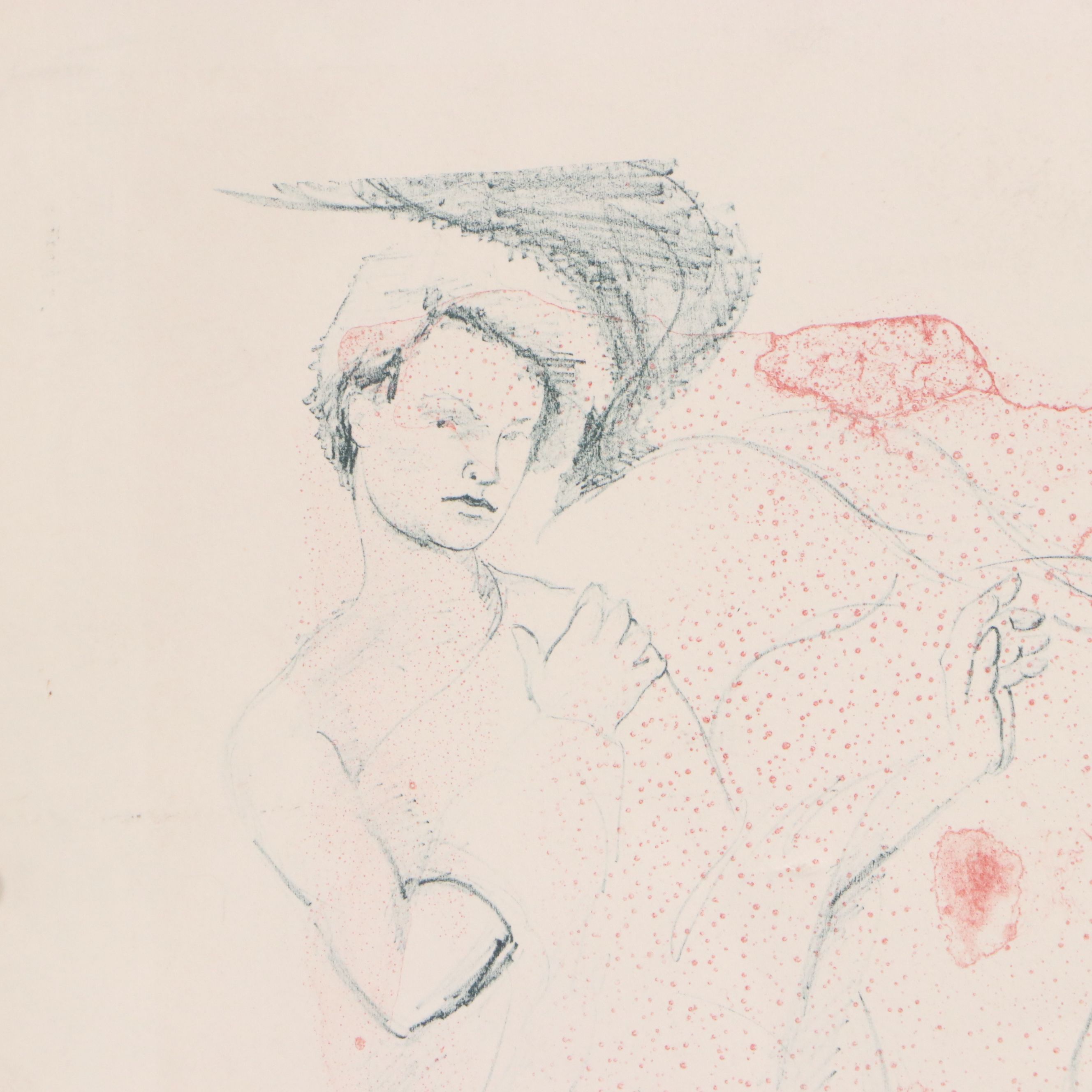 Kelley Figural Color Lithograph "Resolution," 1985