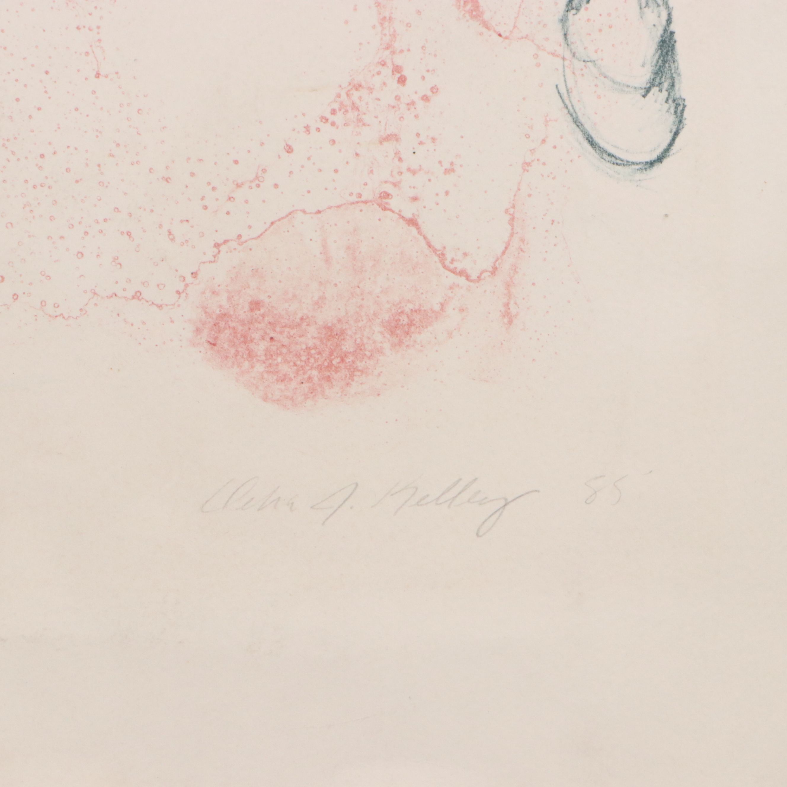 Kelley Figural Color Lithograph "Resolution," 1985