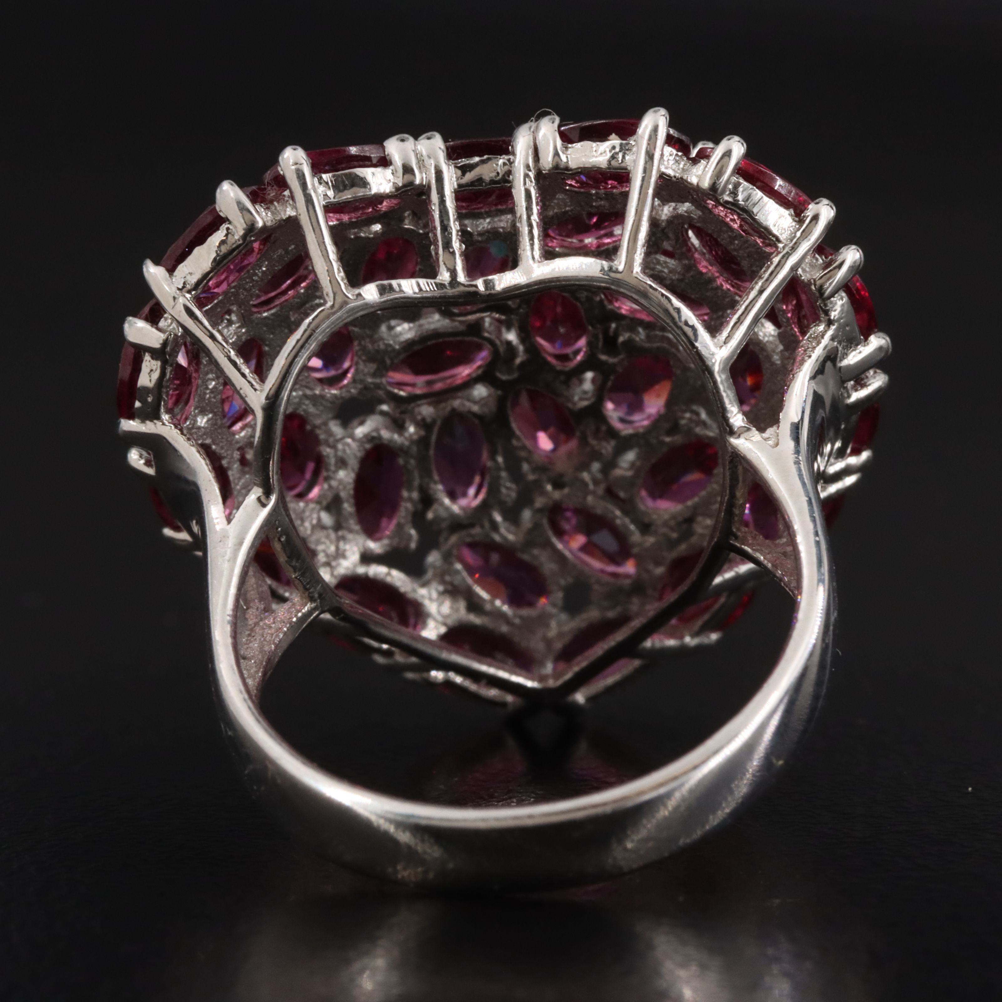 Sterling Garnet Heart Ring
