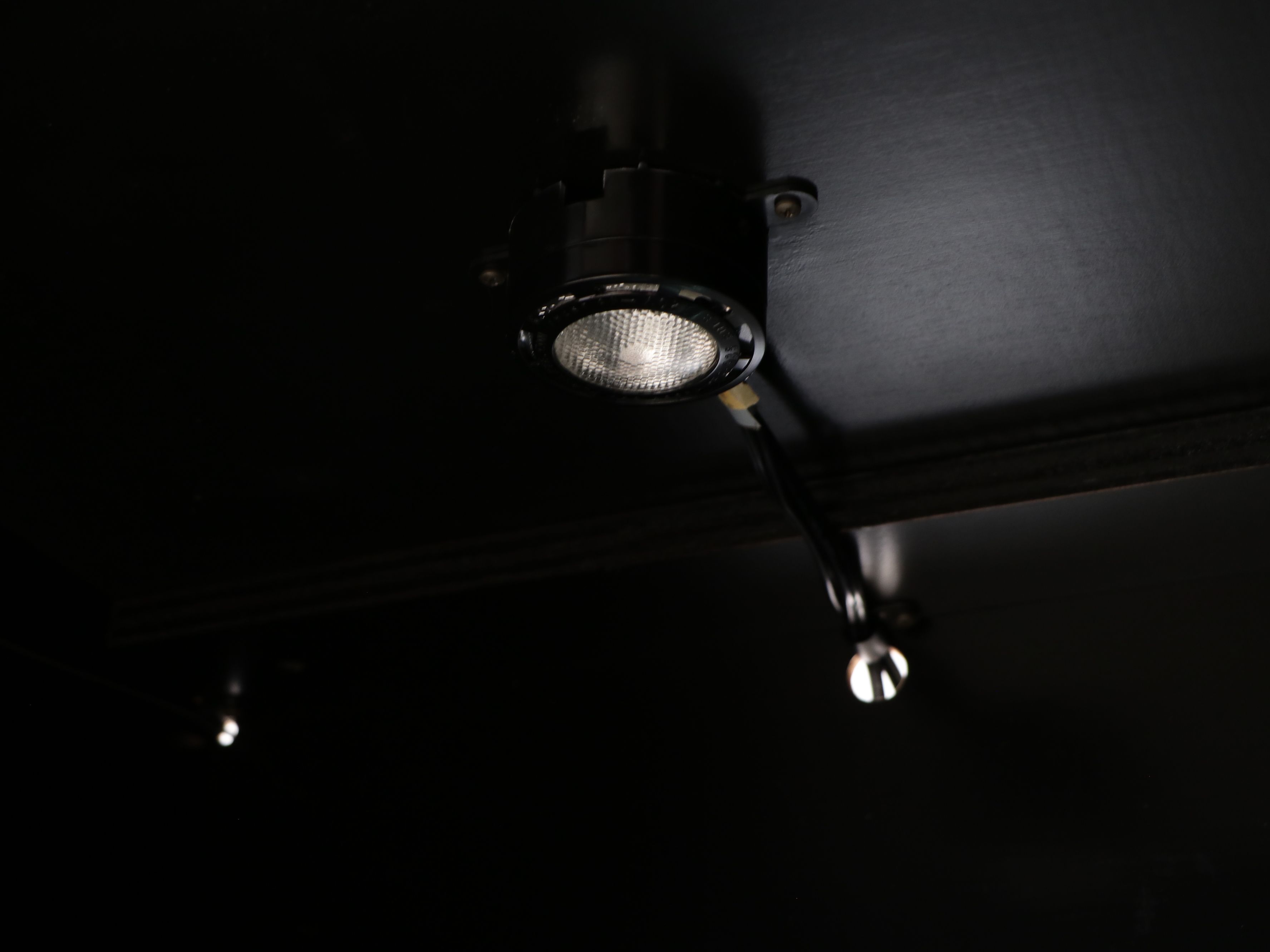 Pair of Contemporary Shaker Style Two-Tone Illuminated Glass Front Cabinets