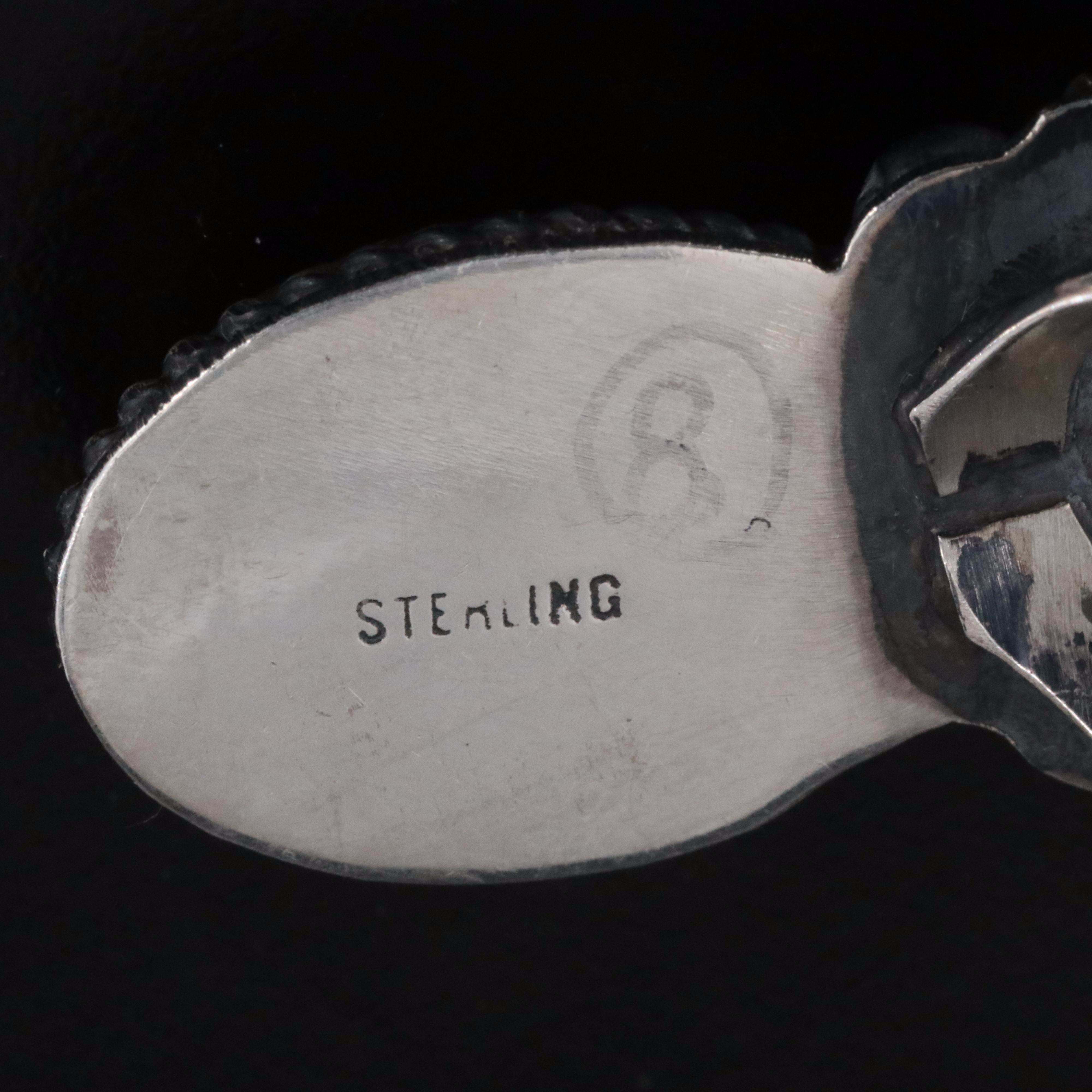 Marcus Chavez Navajo Diné Sterling Jasper Bee Pointer Ring