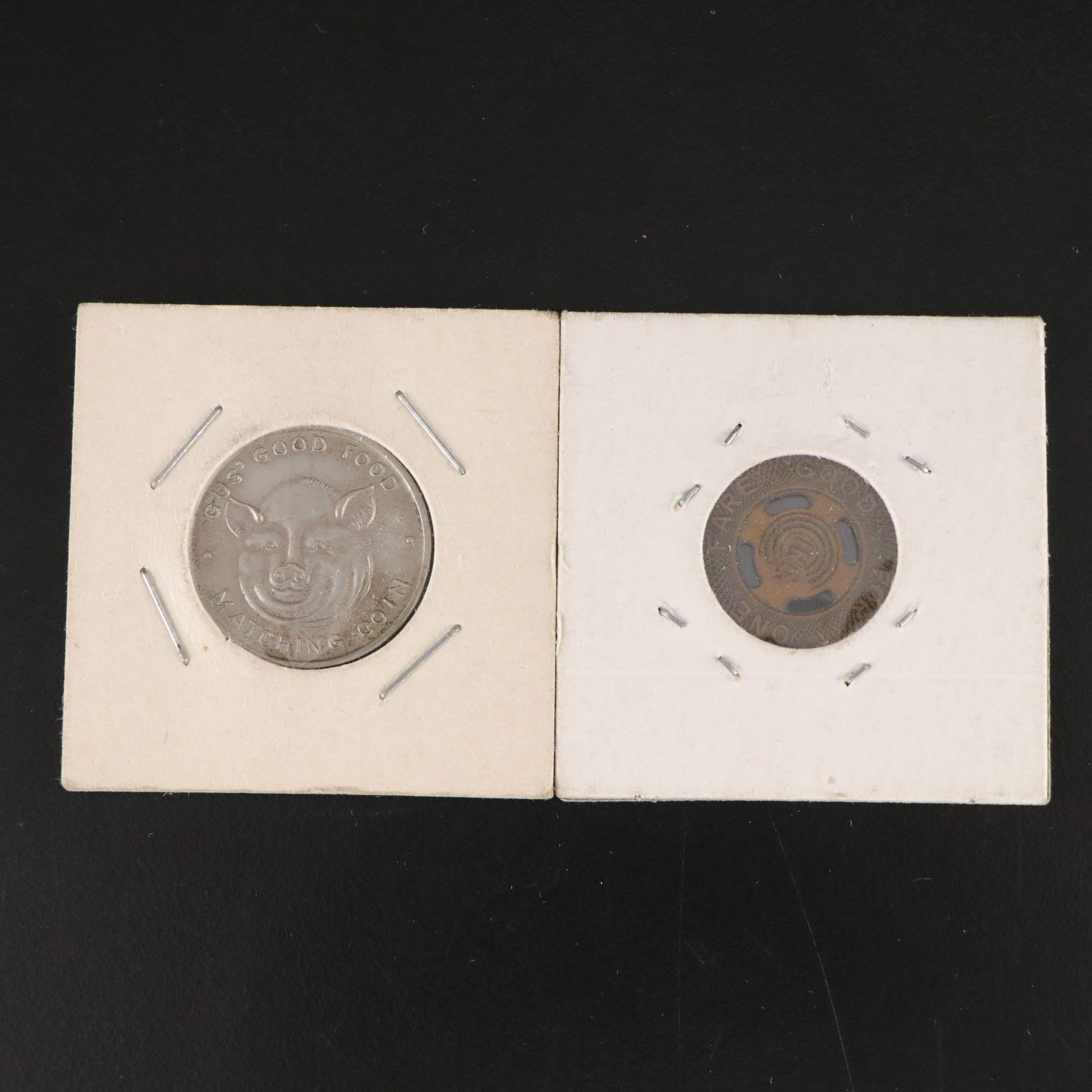 Assorted Train & Bus Fare Tokens with Chinese Coins