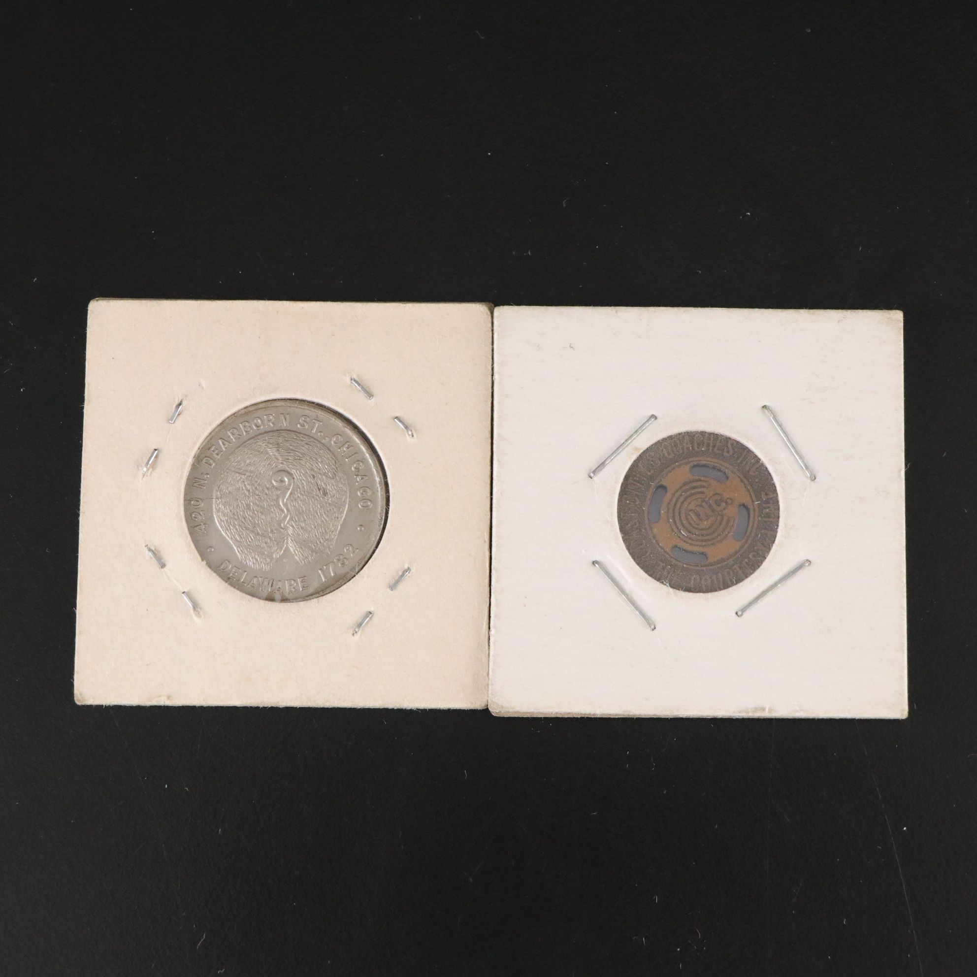 Assorted Train & Bus Fare Tokens with Chinese Coins