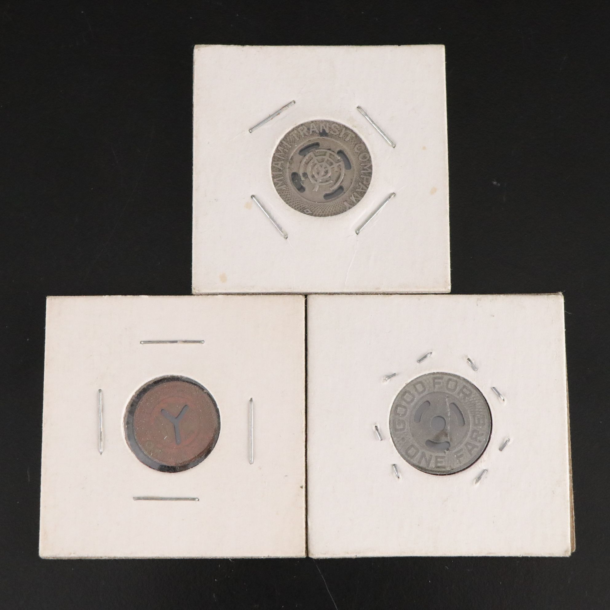 Assorted Train & Bus Fare Tokens with Chinese Coins