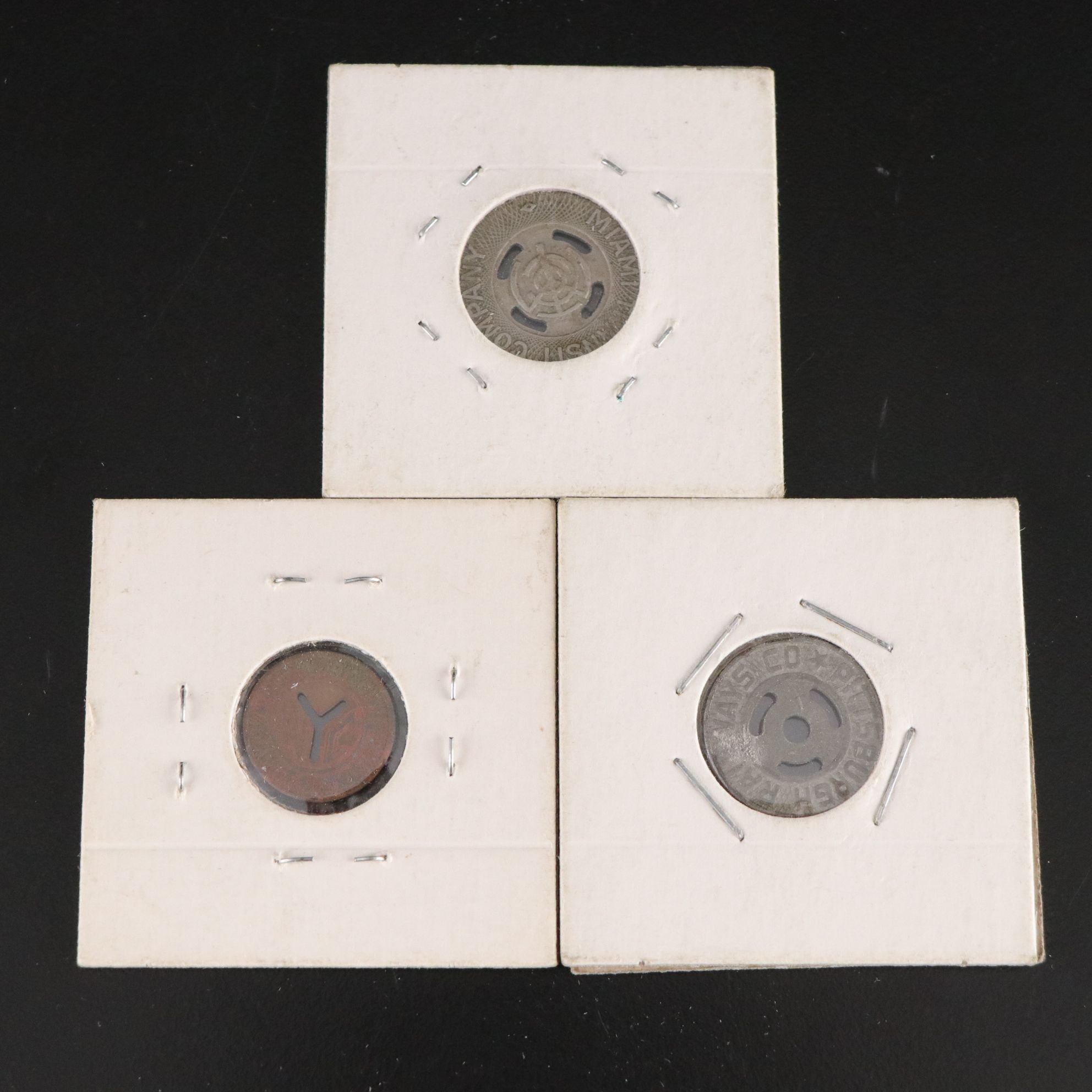 Assorted Train & Bus Fare Tokens with Chinese Coins