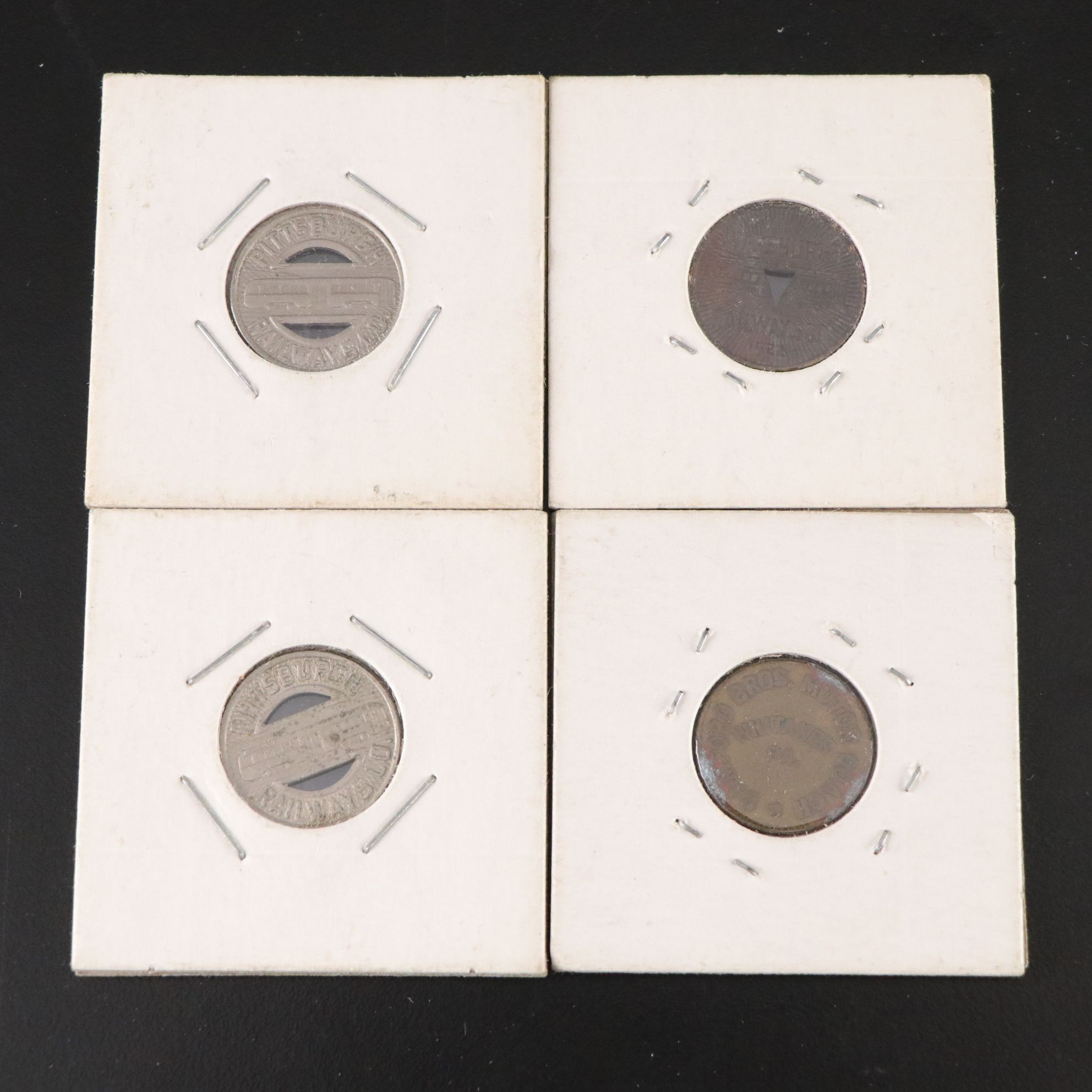 Assorted Train & Bus Fare Tokens with Chinese Coins