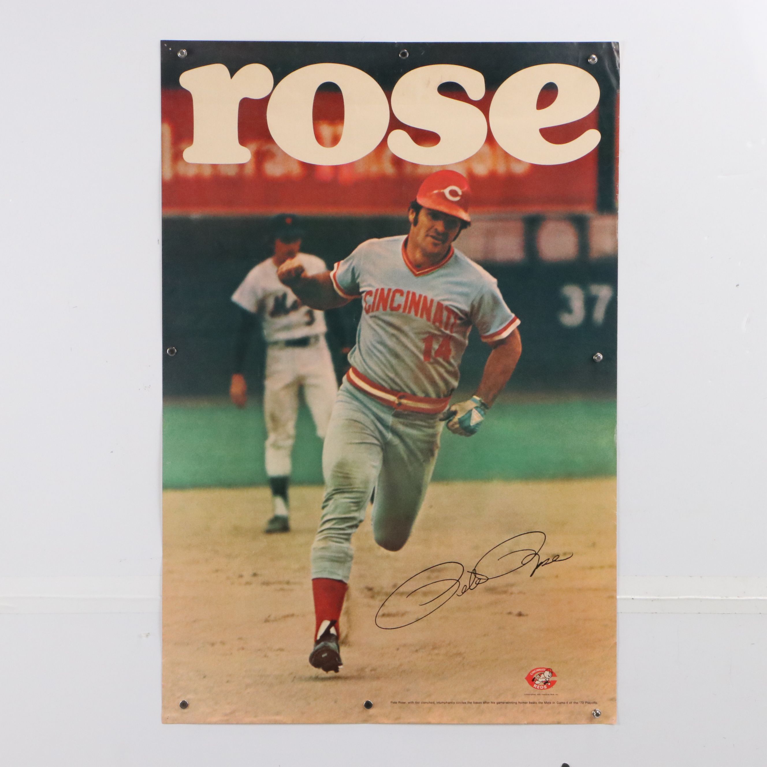 Assorted Cincinnati Reds Offset Lithograph Posters Including Pete Rose, 1970s