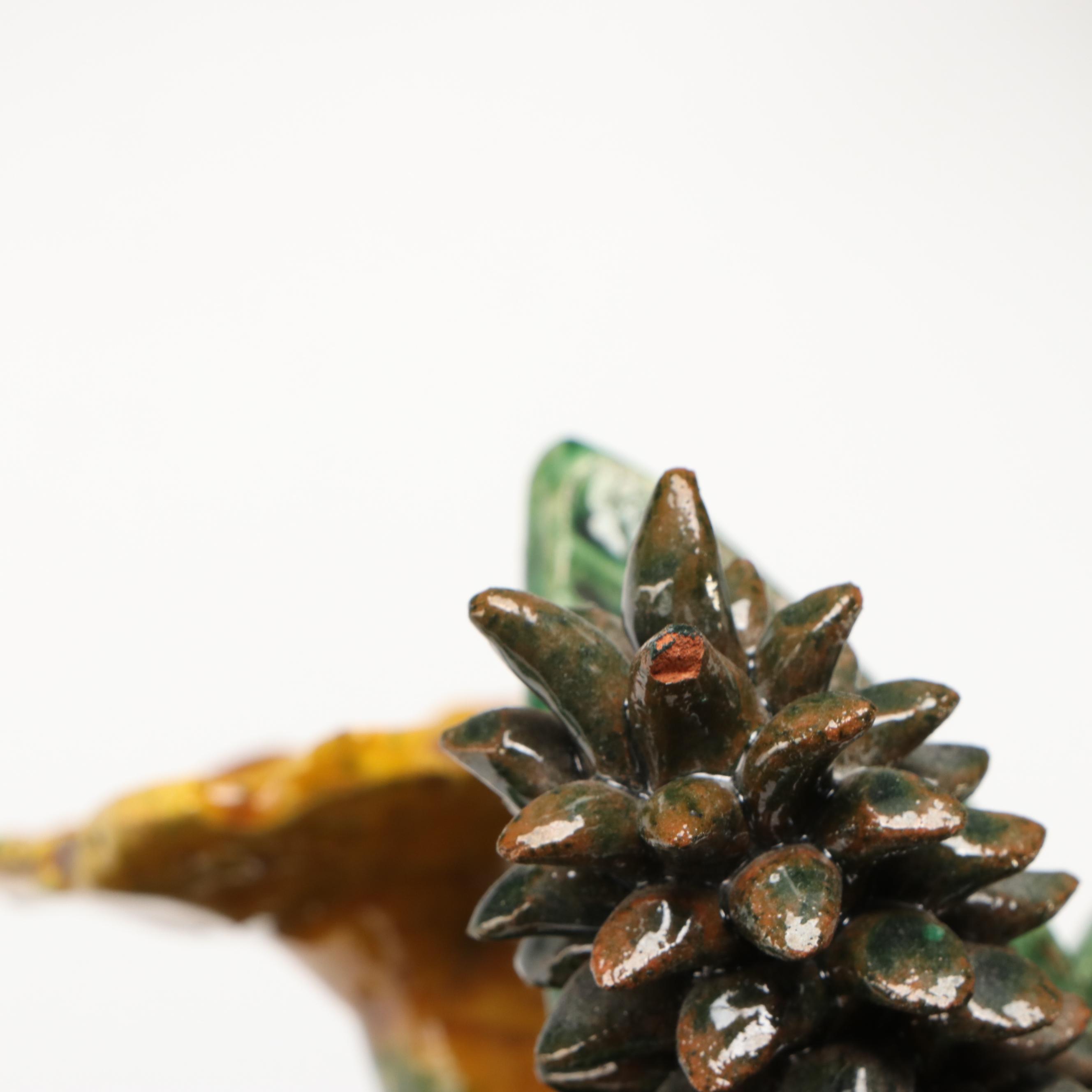 Mexican Ceramic Piñas de Barro Candle Lamps