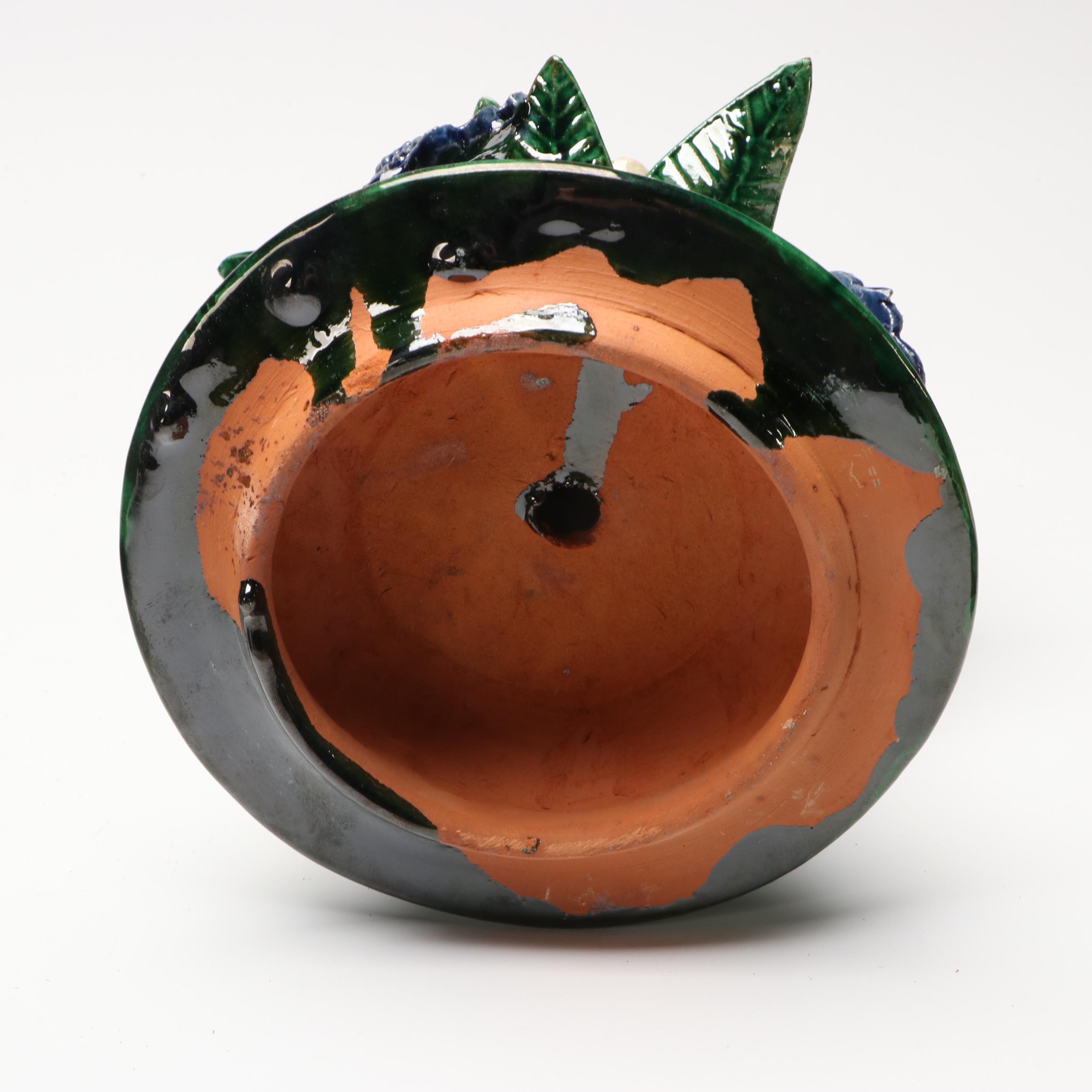 Mexican Ceramic Piñas de Barro Candle Lamps