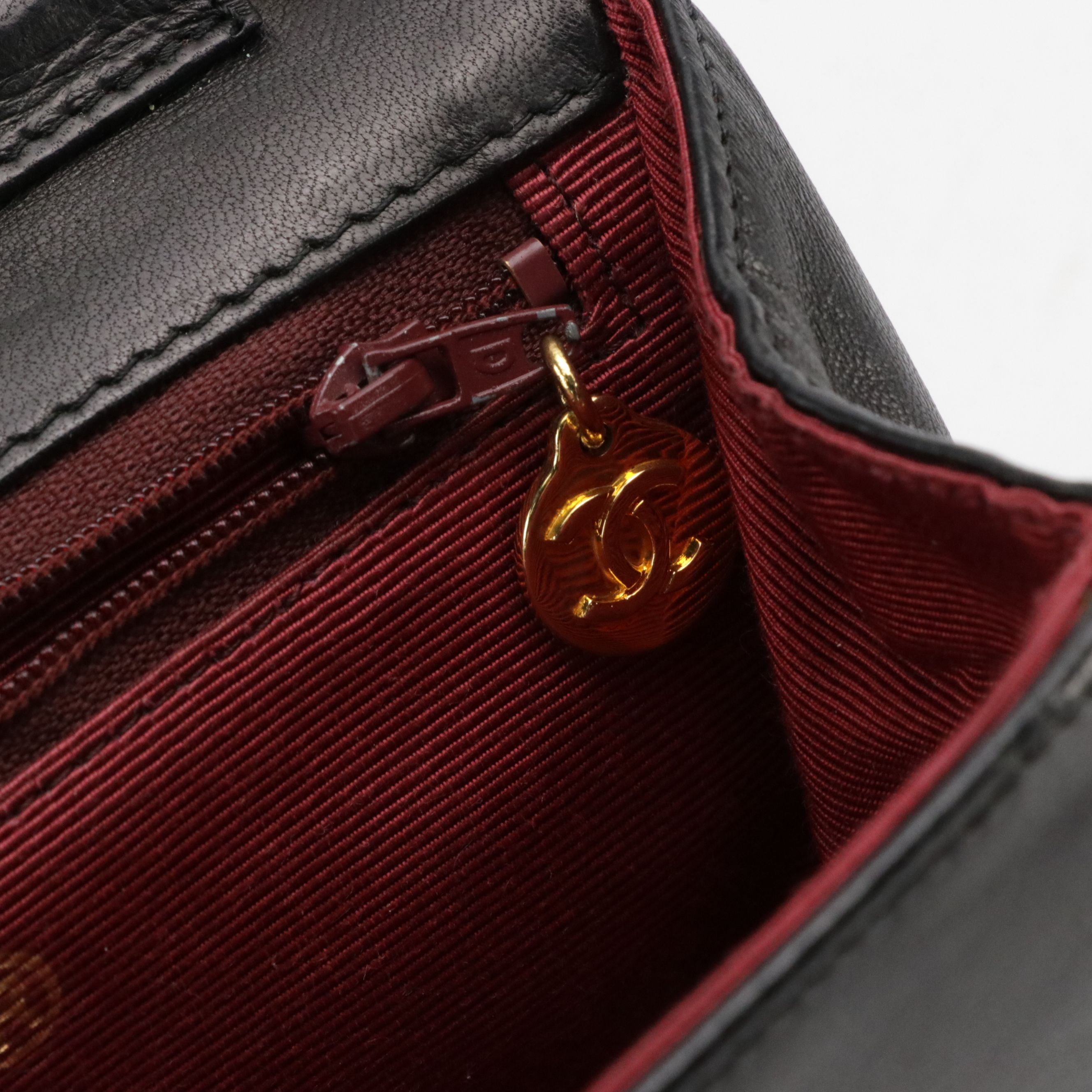 Chanel Half Moon Flap Bag in Quilted Lambskin Leather with Box