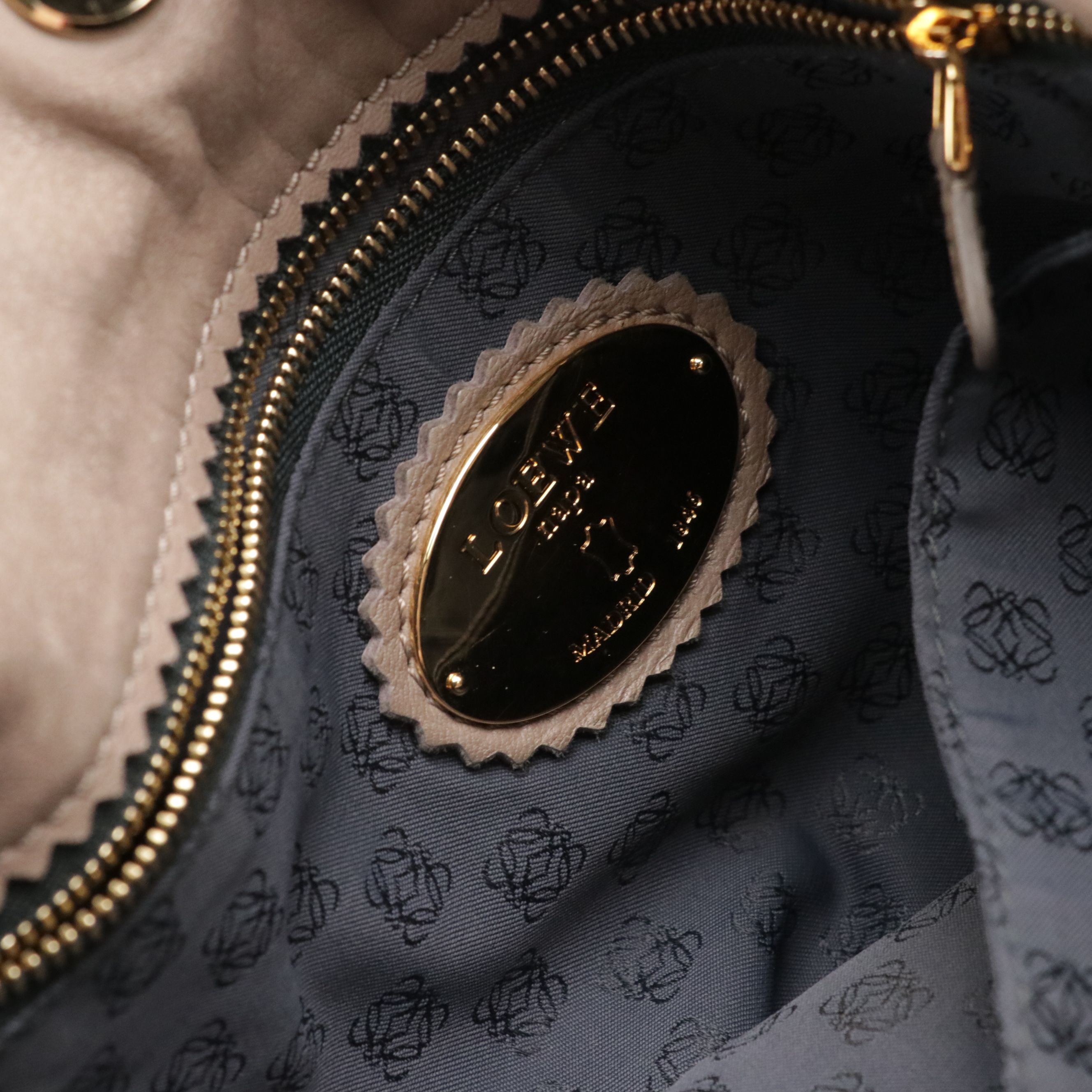 Loewe Anagram Bicolor Lambskin Leather Crossbody Bag with Tassel