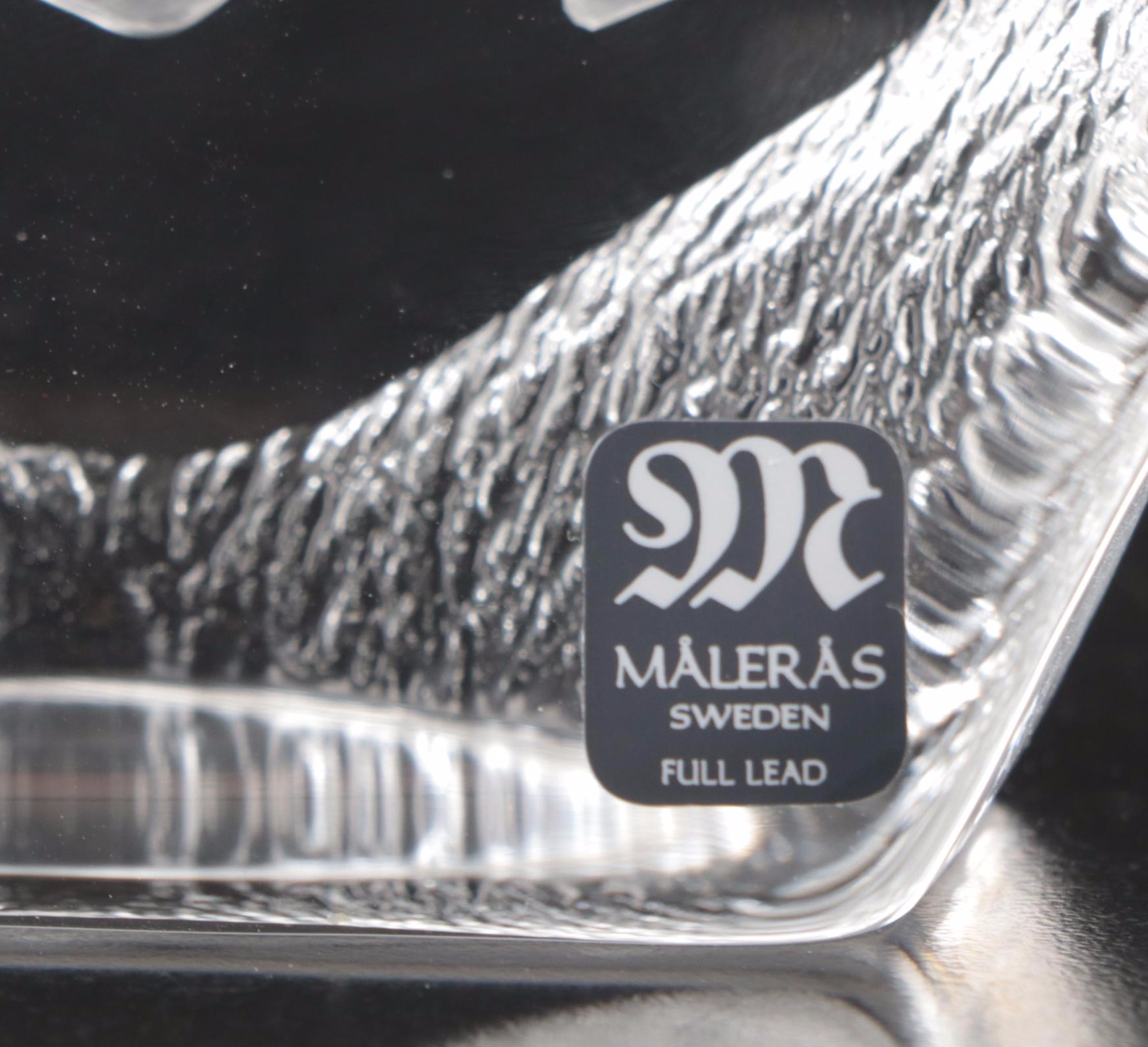 Mats Jonasson "Horse with Jockey" Crystal Figurine, 1997