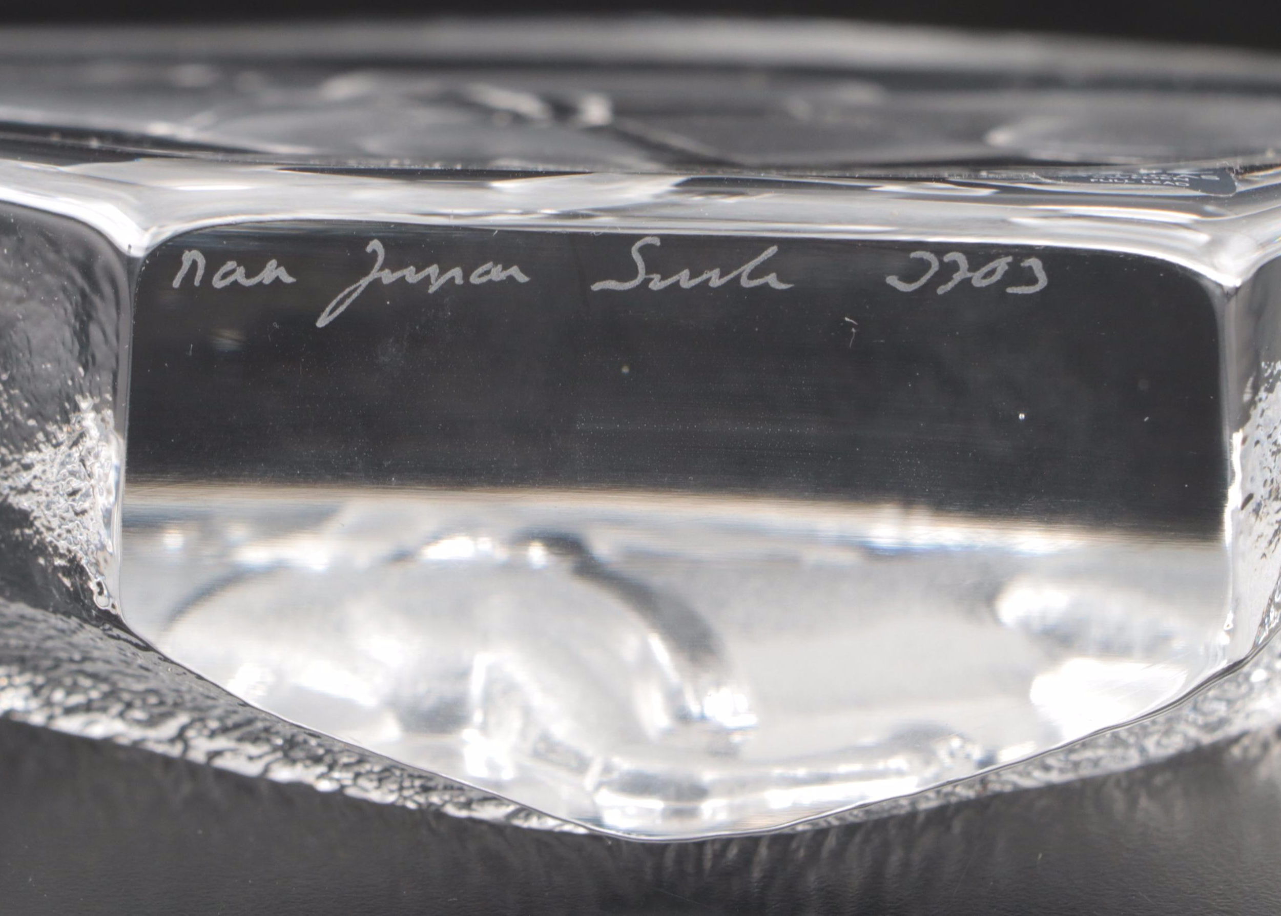 Mats Jonasson "Horse with Jockey" Crystal Figurine, 1997