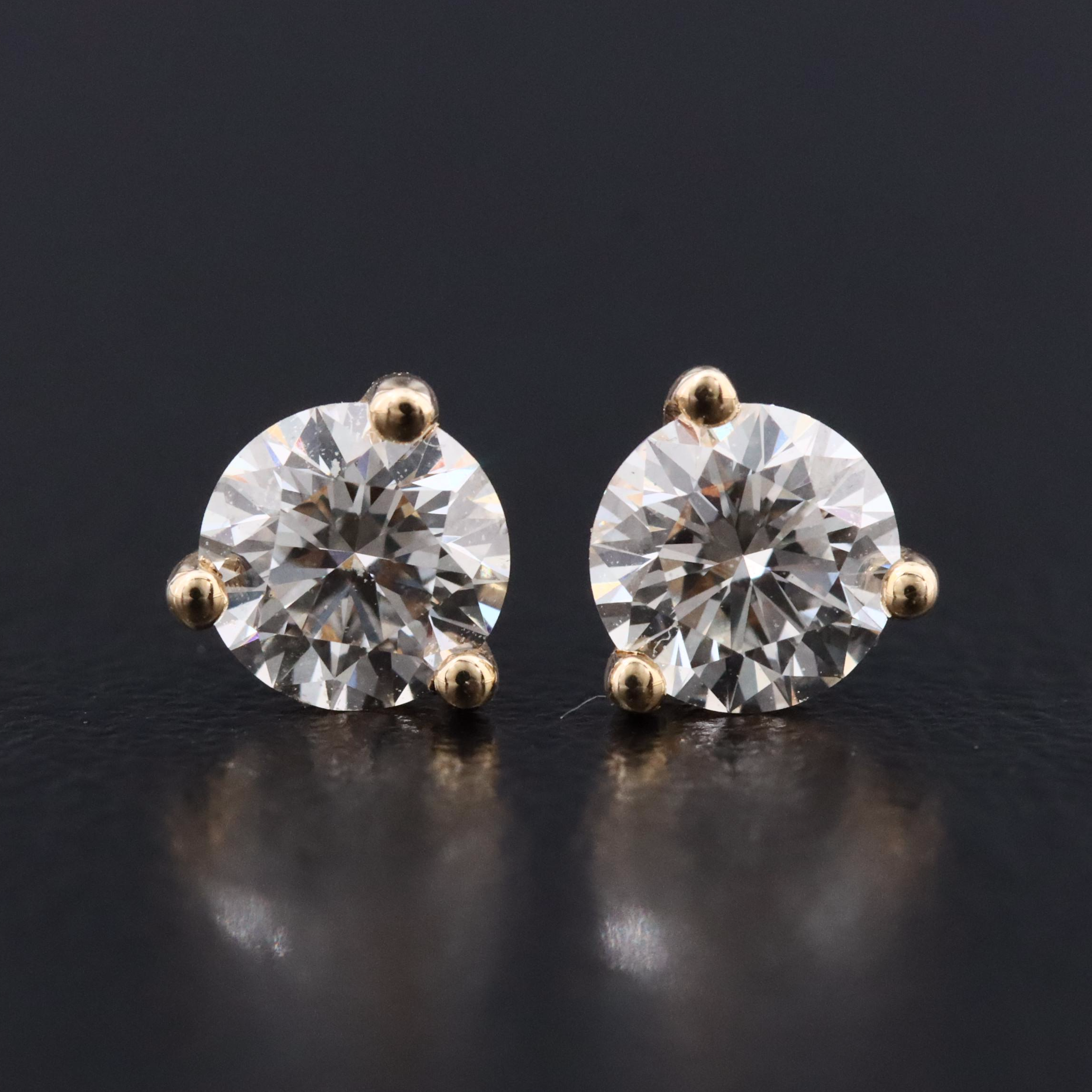 14K 0.68 CTW Lab Grown Diamond Martini-Set Stud Earrings