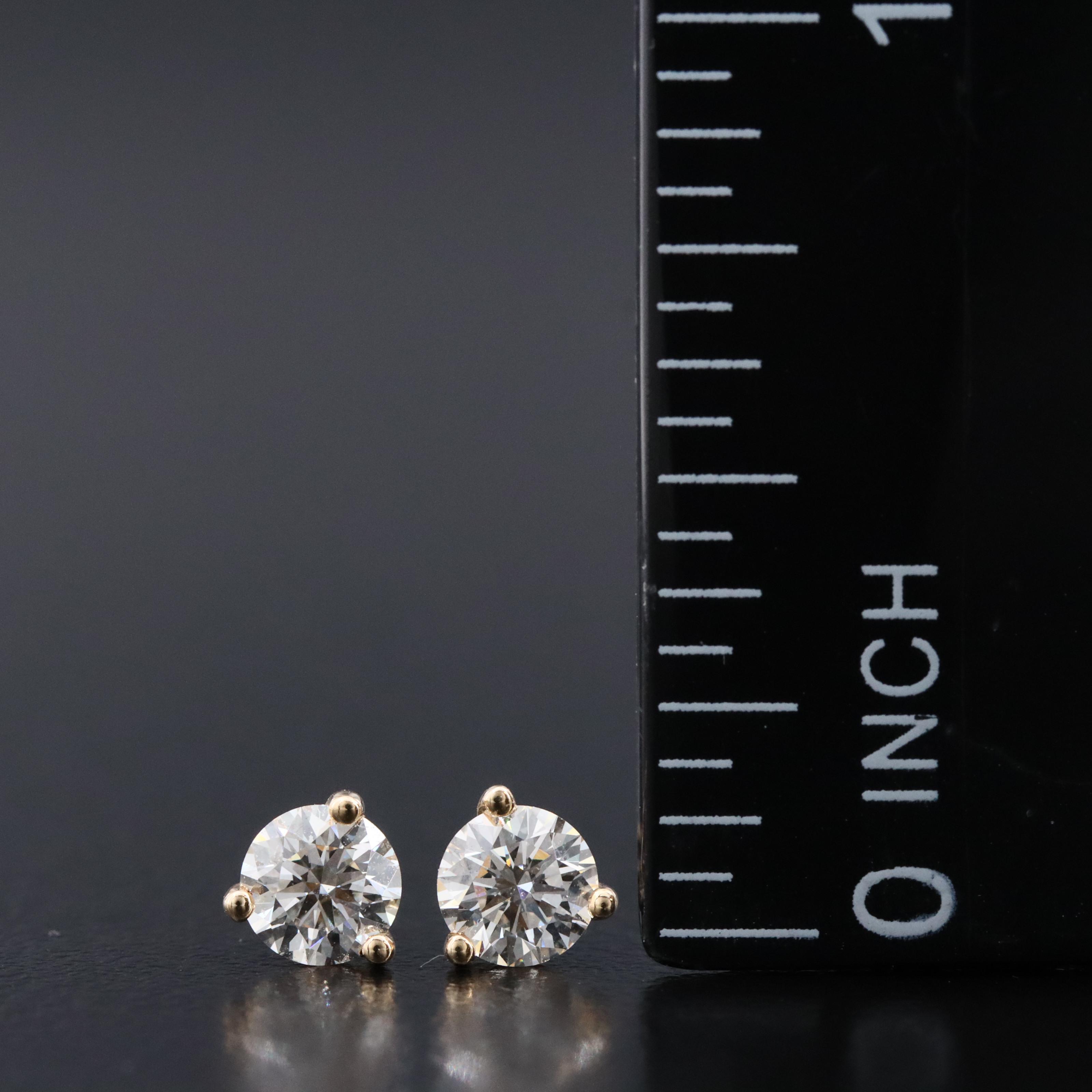 14K 0.68 CTW Lab Grown Diamond Martini-Set Stud Earrings