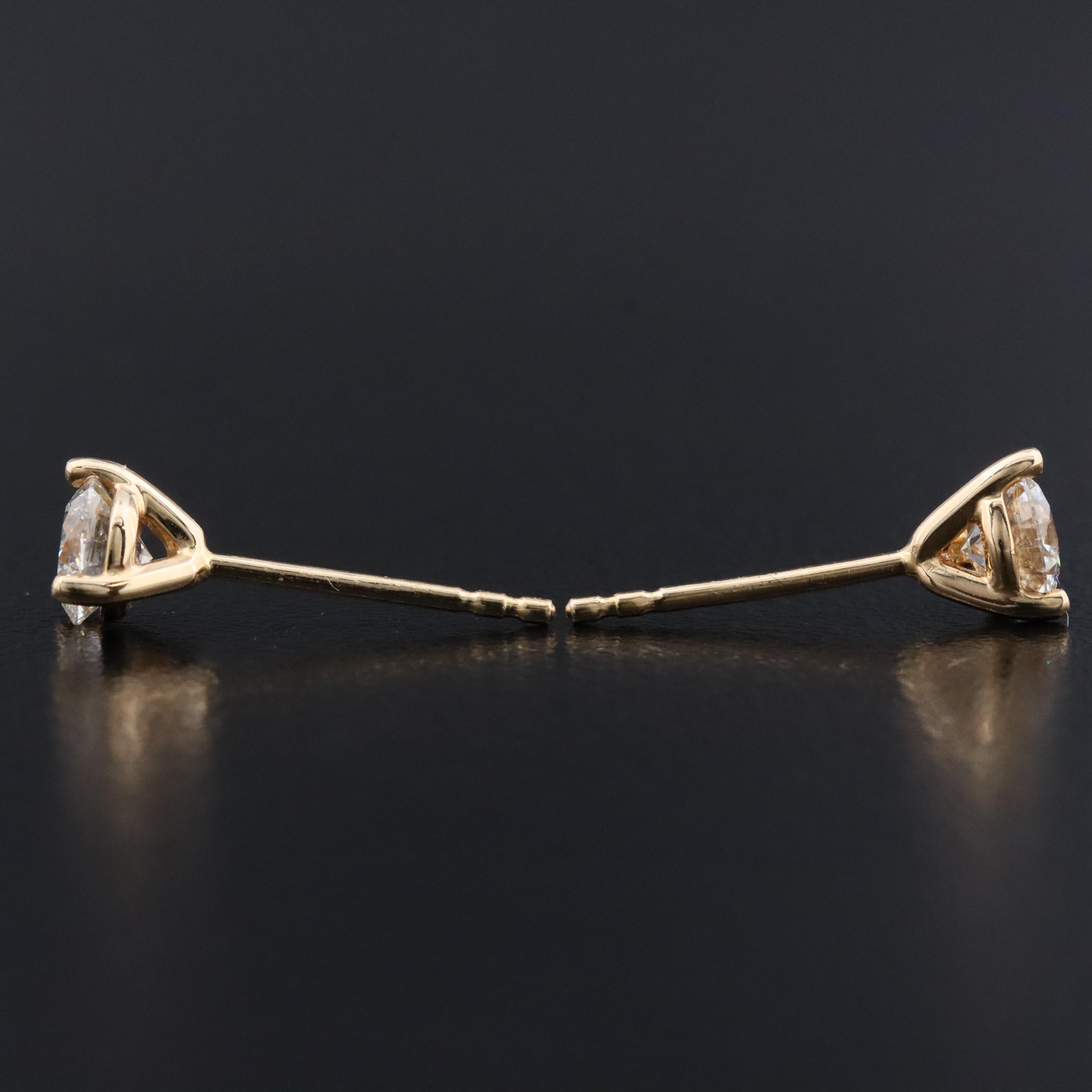 14K 0.68 CTW Lab Grown Diamond Martini-Set Stud Earrings