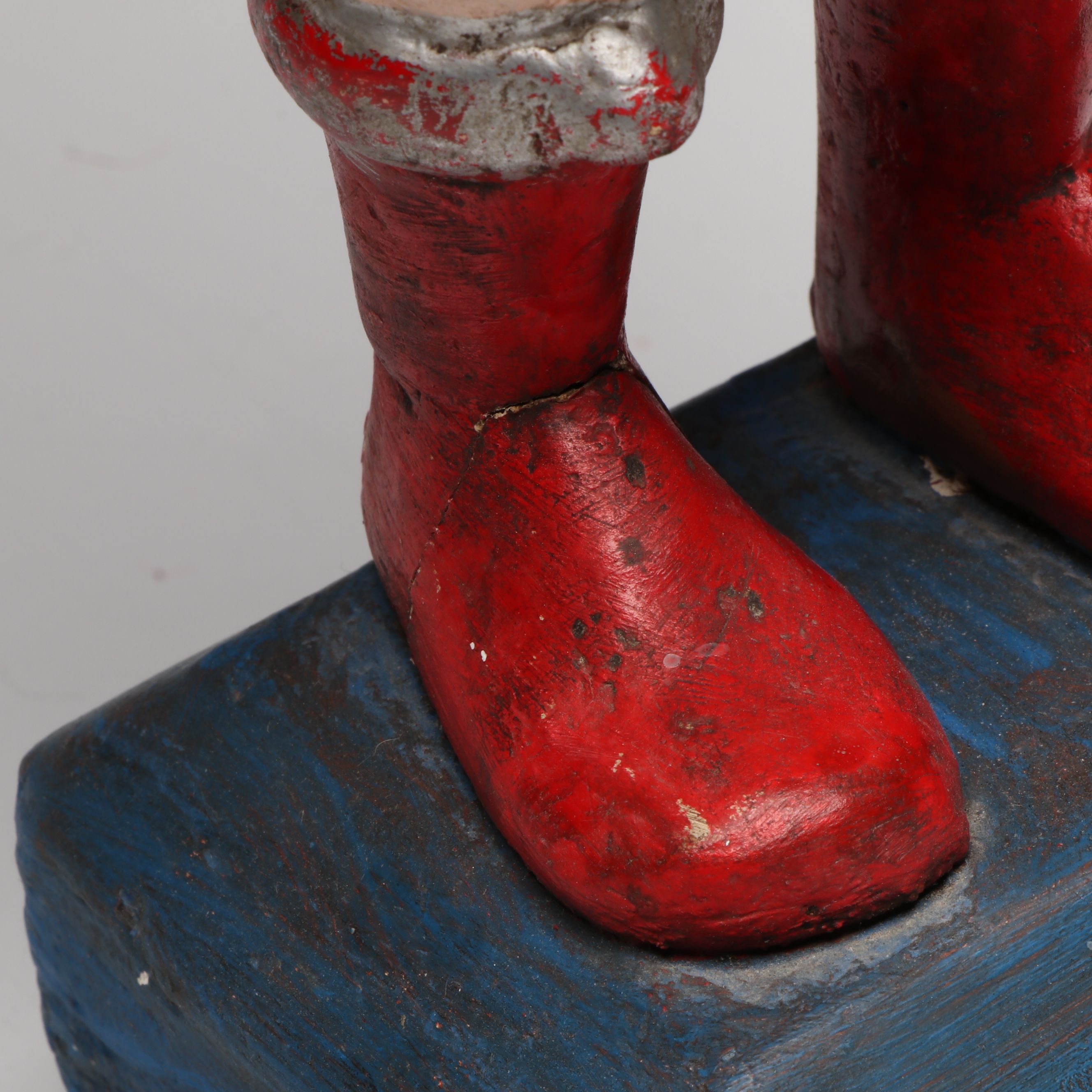 Spanish Style Carved Polychrome Wood Saint Expeditus Statue