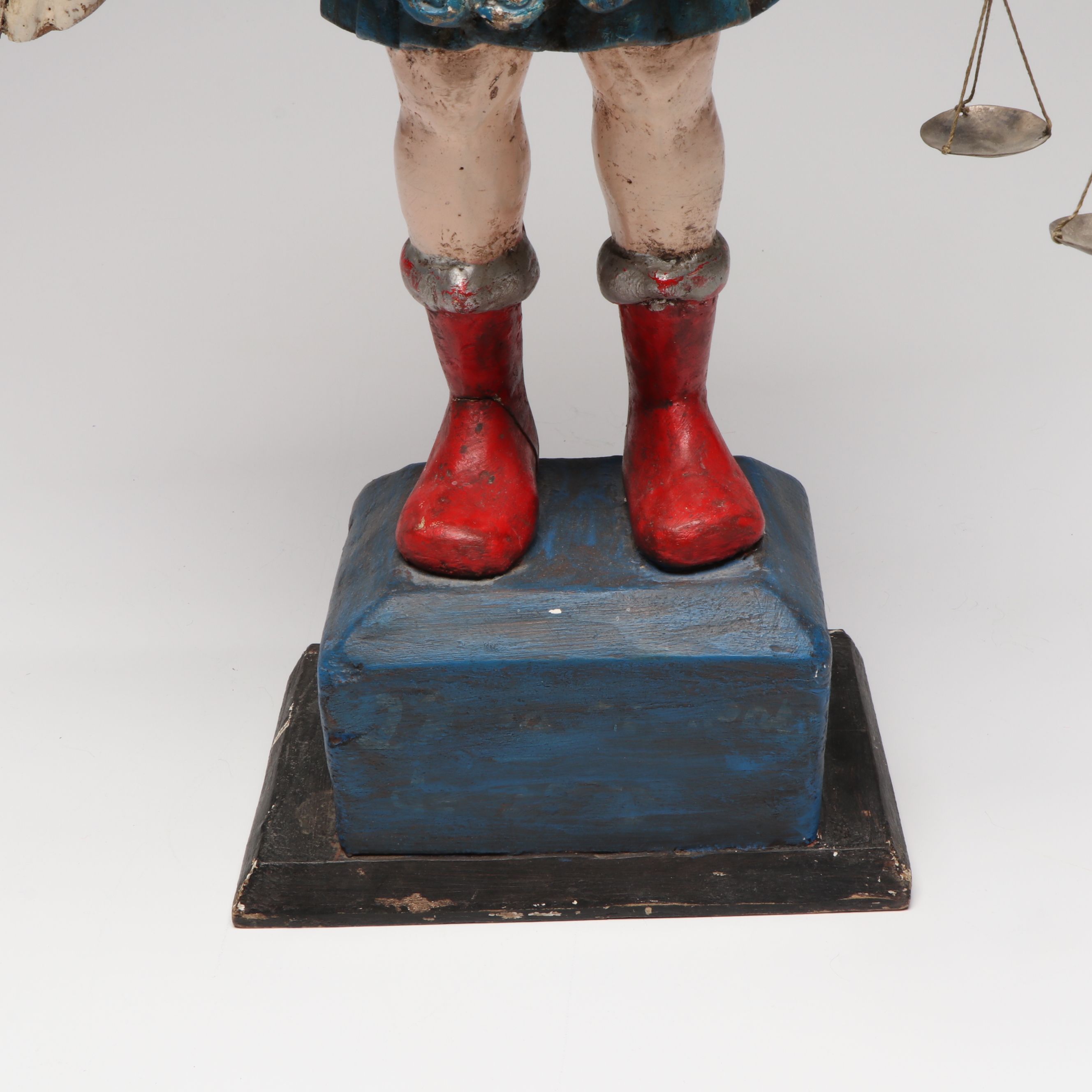 Spanish Style Carved Polychrome Wood Saint Expeditus Statue