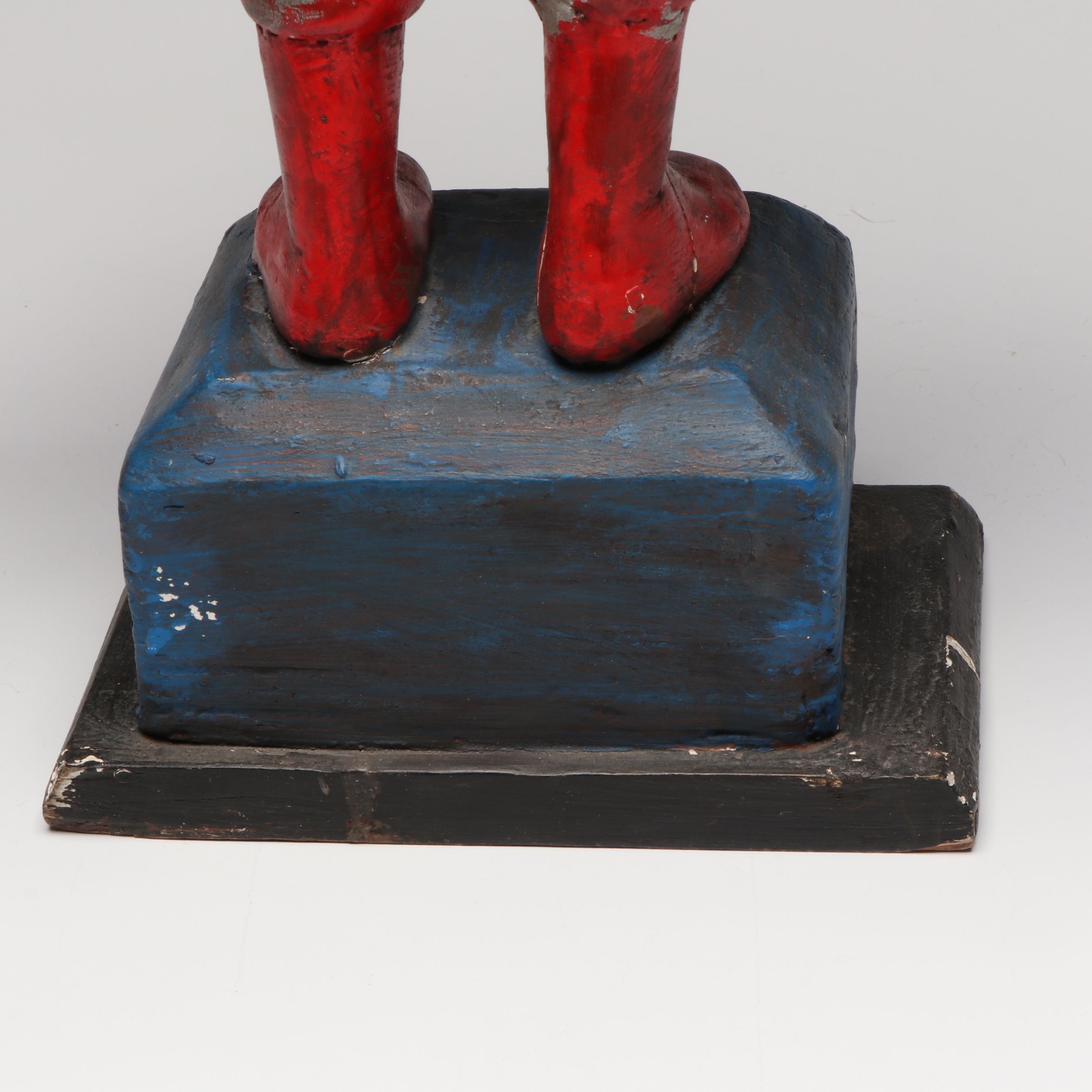 Spanish Style Carved Polychrome Wood Saint Expeditus Statue