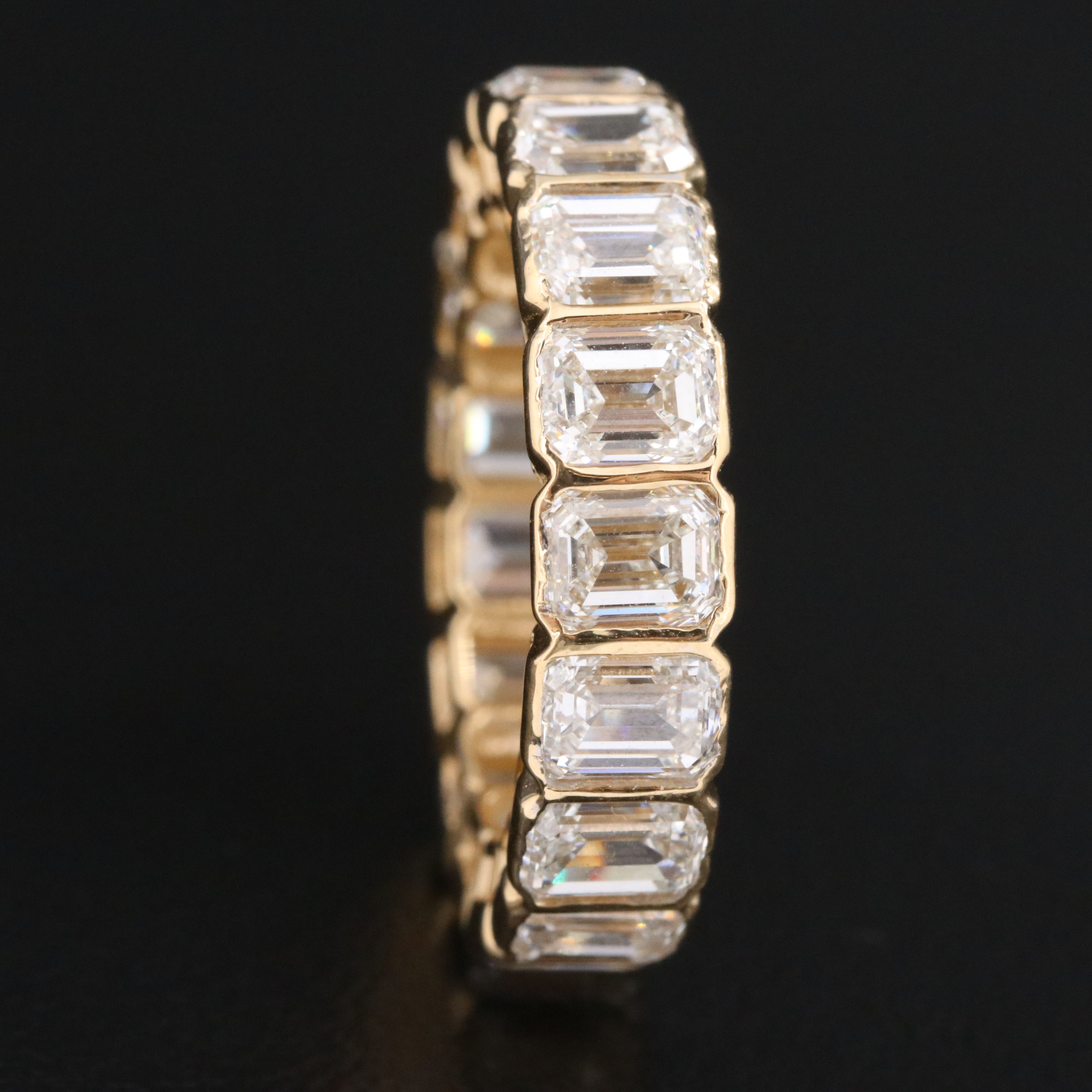 18K 6.80 CTW Diamond Eternity Band with GIA Reports