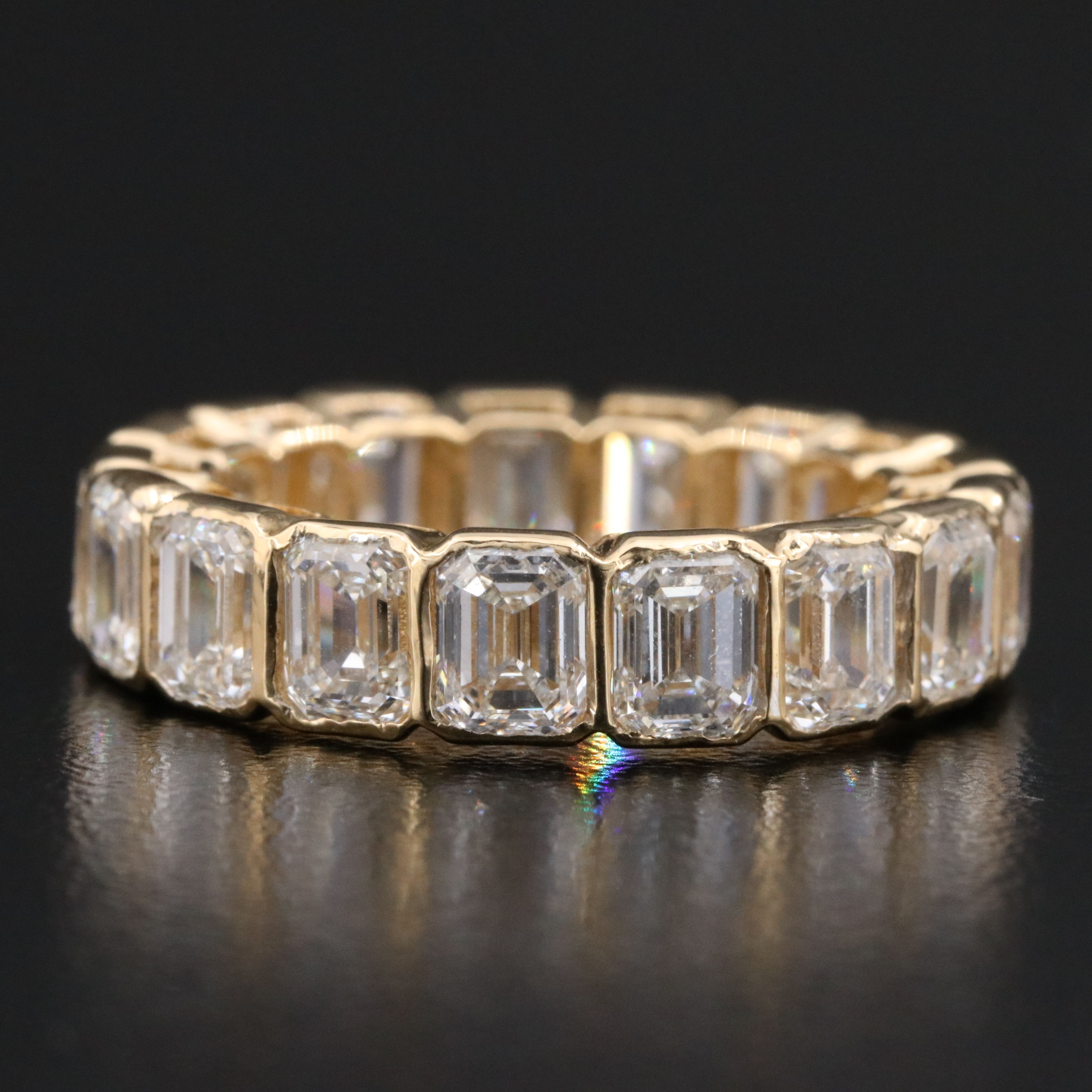 18K 6.80 CTW Diamond Eternity Band with GIA Reports
