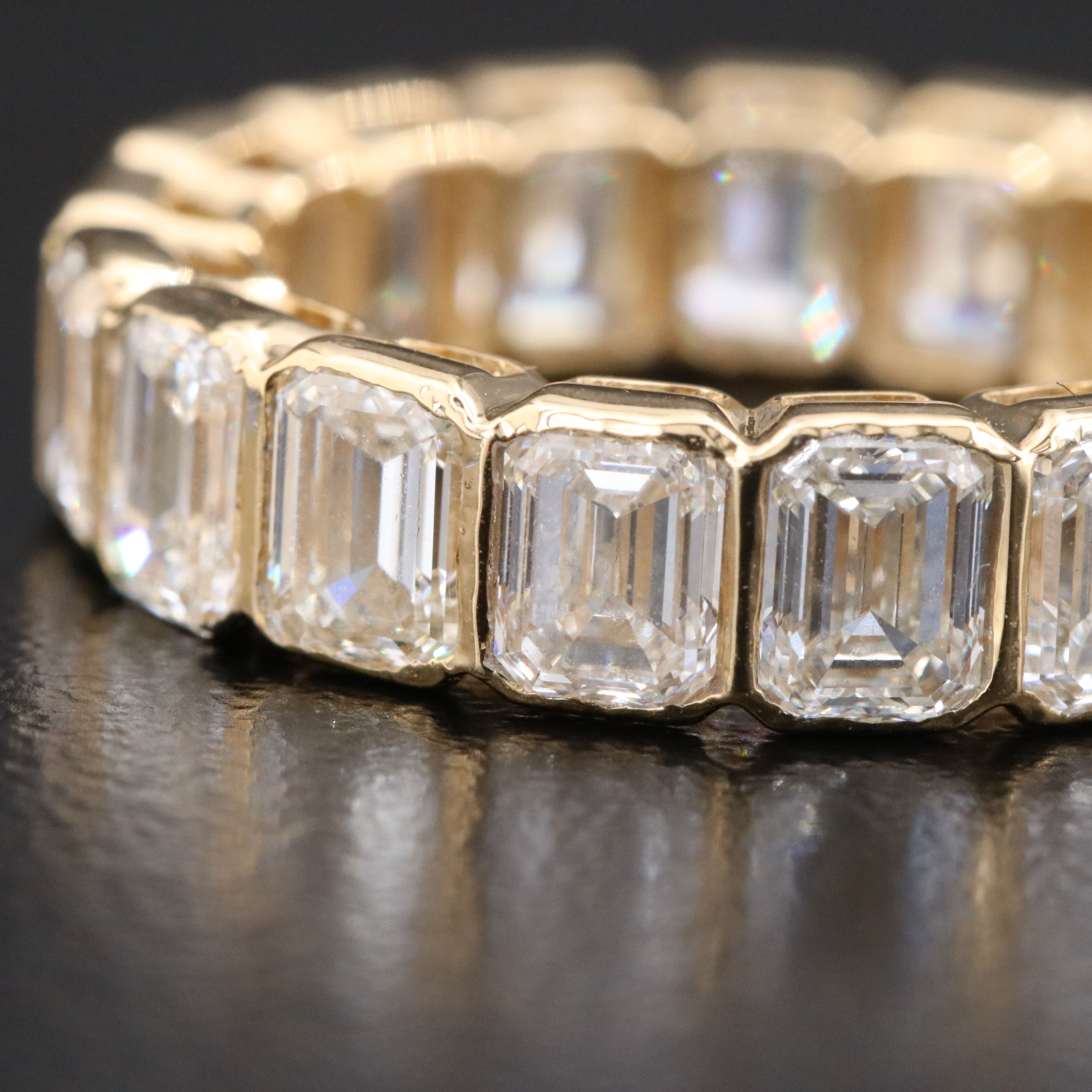 18K 6.80 CTW Diamond Eternity Band with GIA Reports