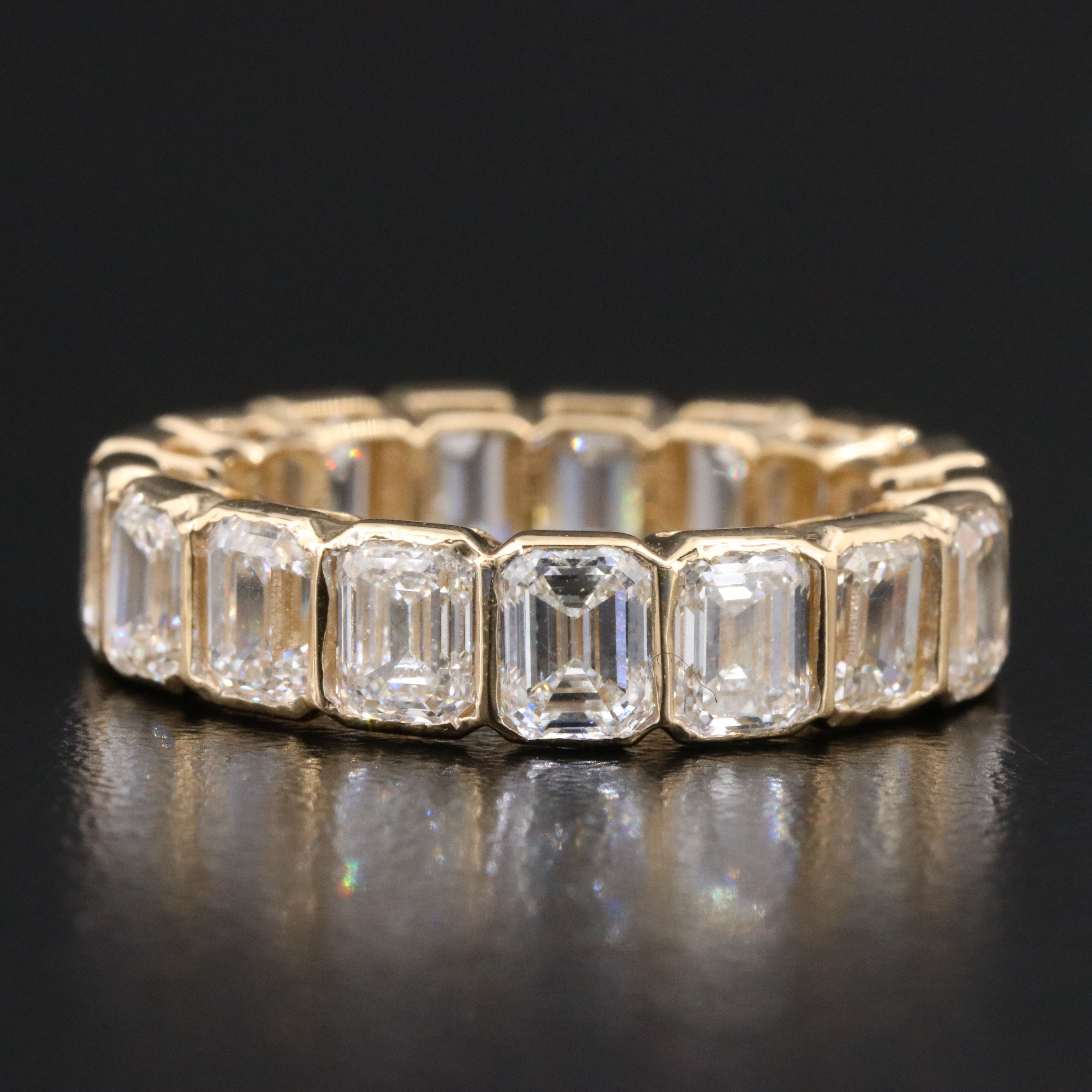 18K 6.80 CTW Diamond Eternity Band with GIA Reports