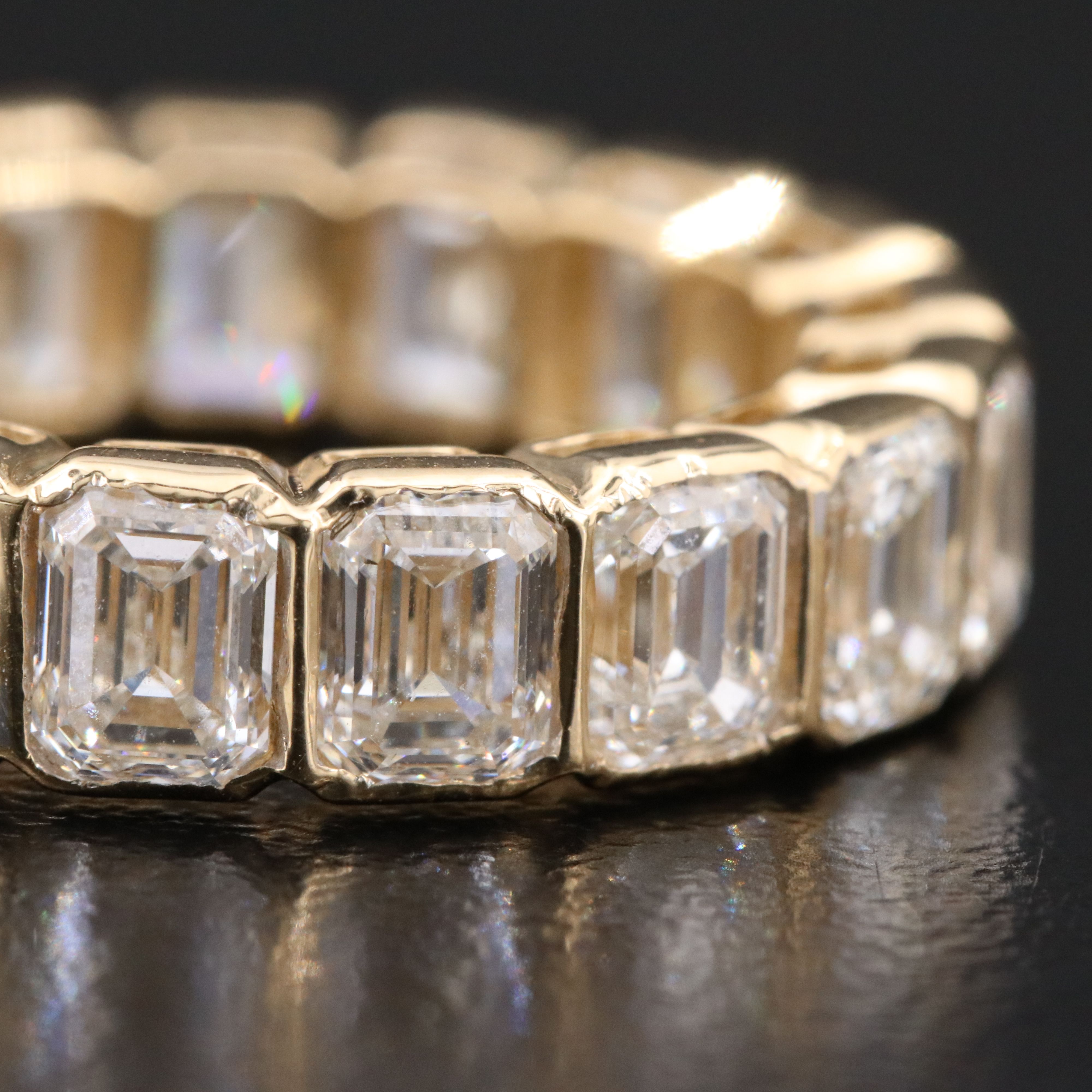 18K 6.80 CTW Diamond Eternity Band with GIA Reports