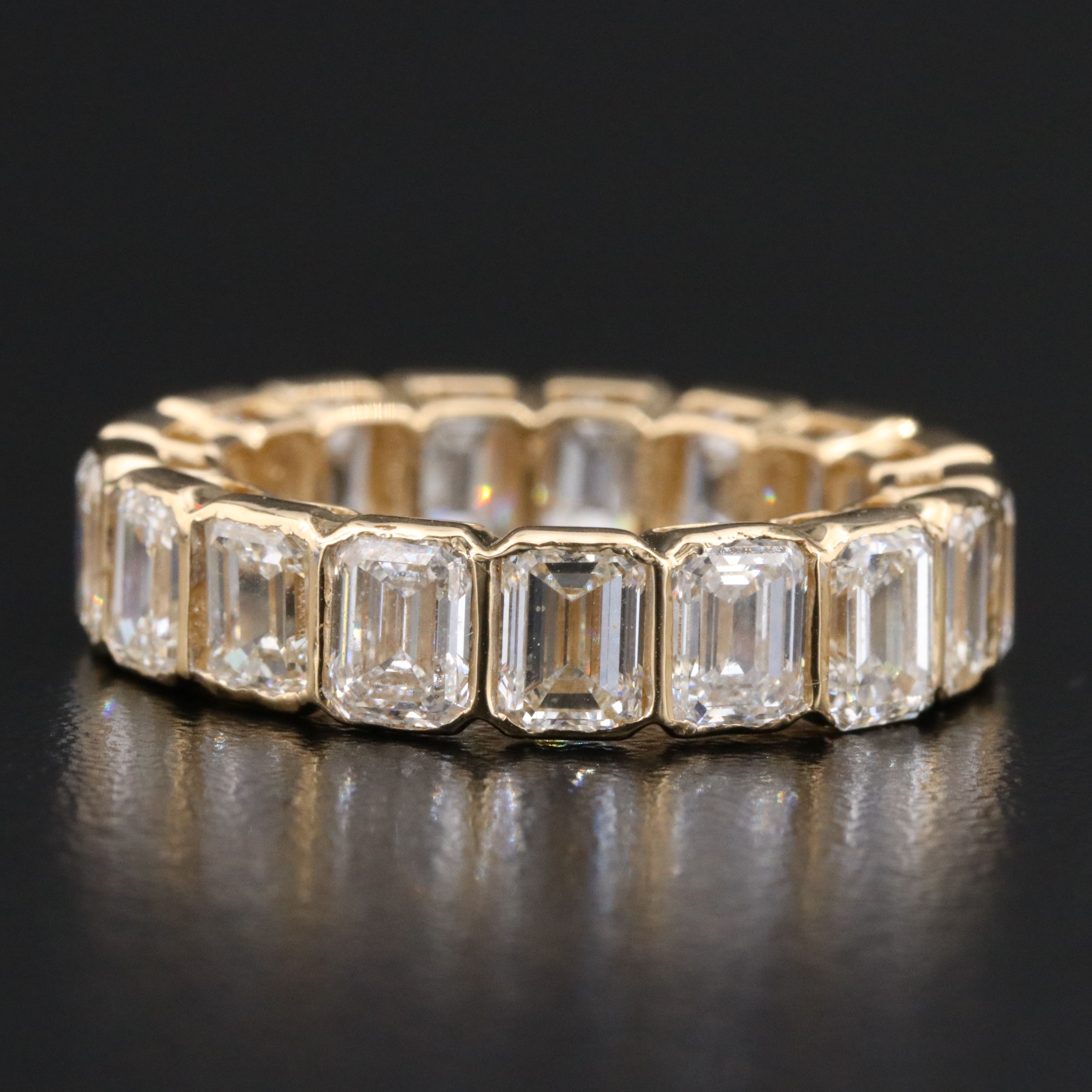 18K 6.80 CTW Diamond Eternity Band with GIA Reports