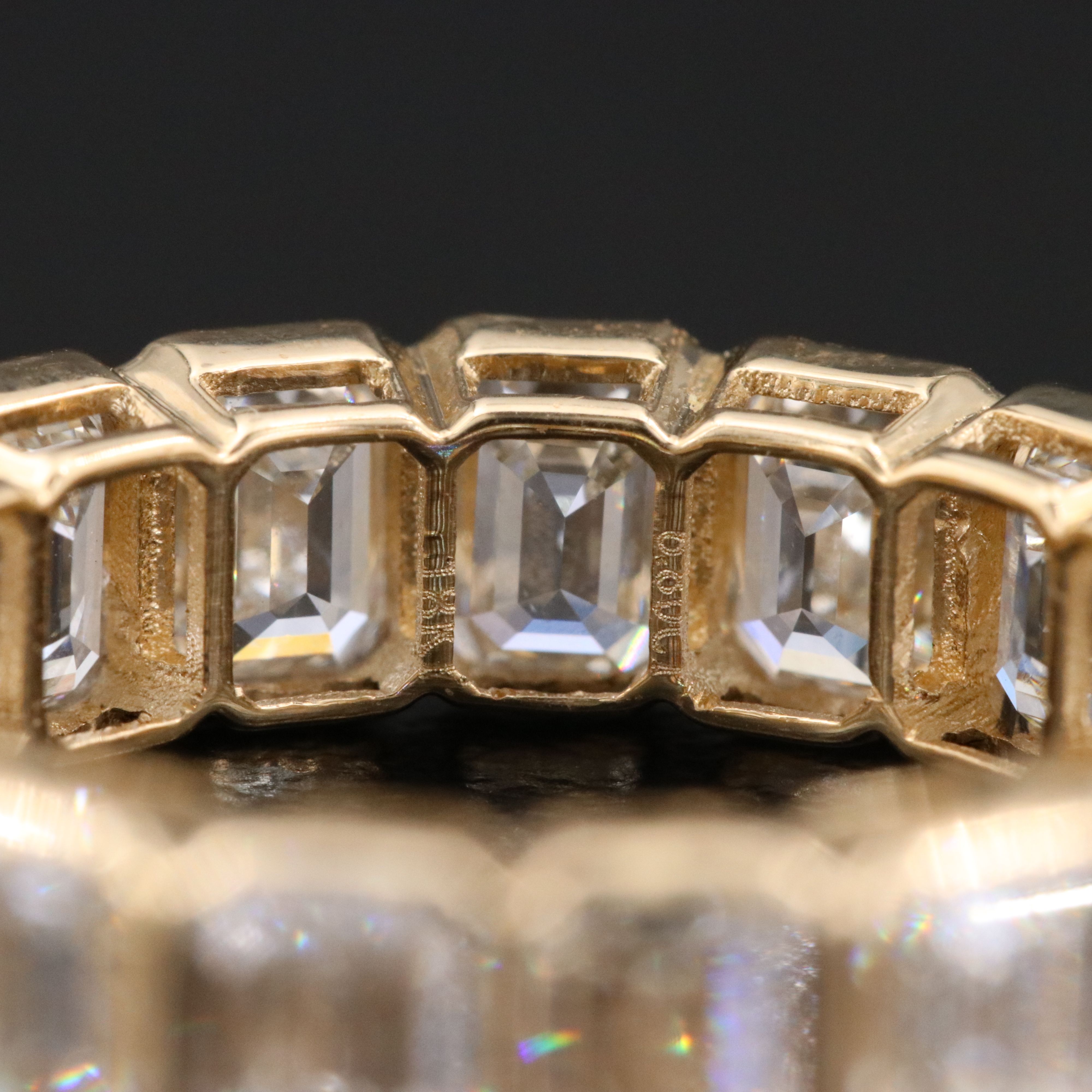 18K 6.80 CTW Diamond Eternity Band with GIA Reports