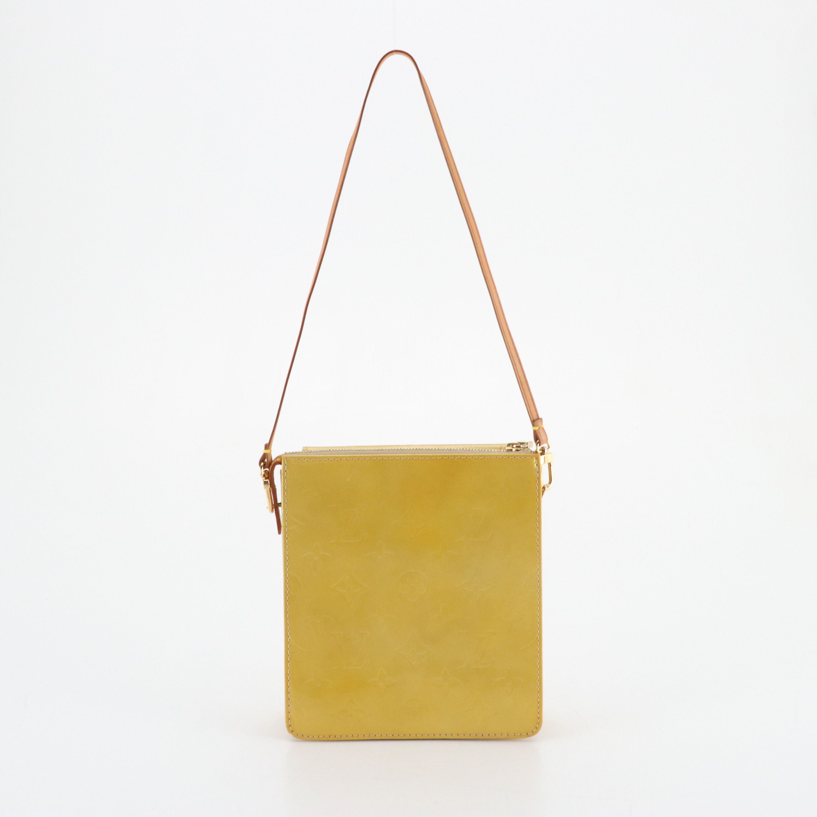 Louis Vuitton Mott Shoulder Bag in Yellow Monogram Vernis and Leather