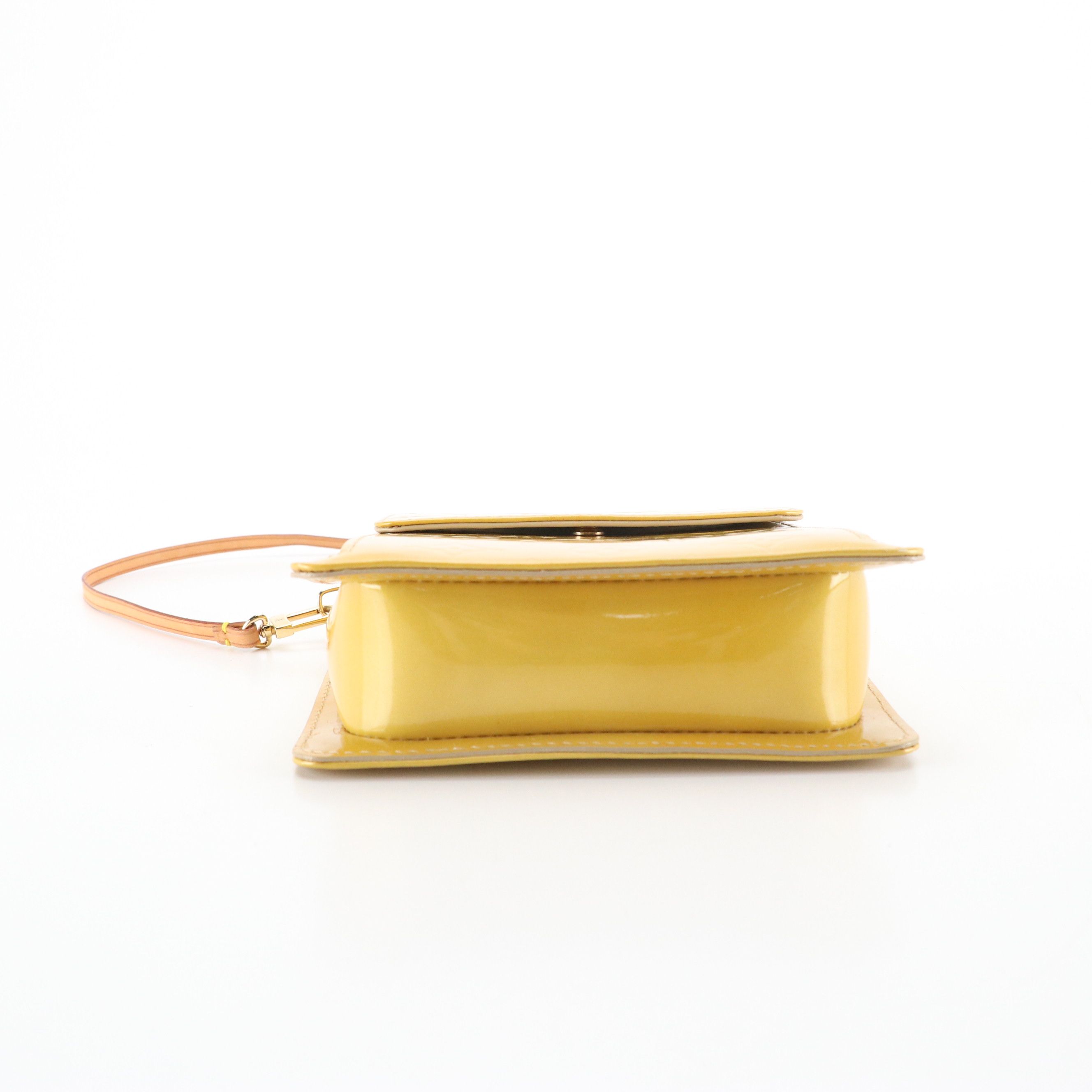 Louis Vuitton Mott Shoulder Bag in Yellow Monogram Vernis and Leather