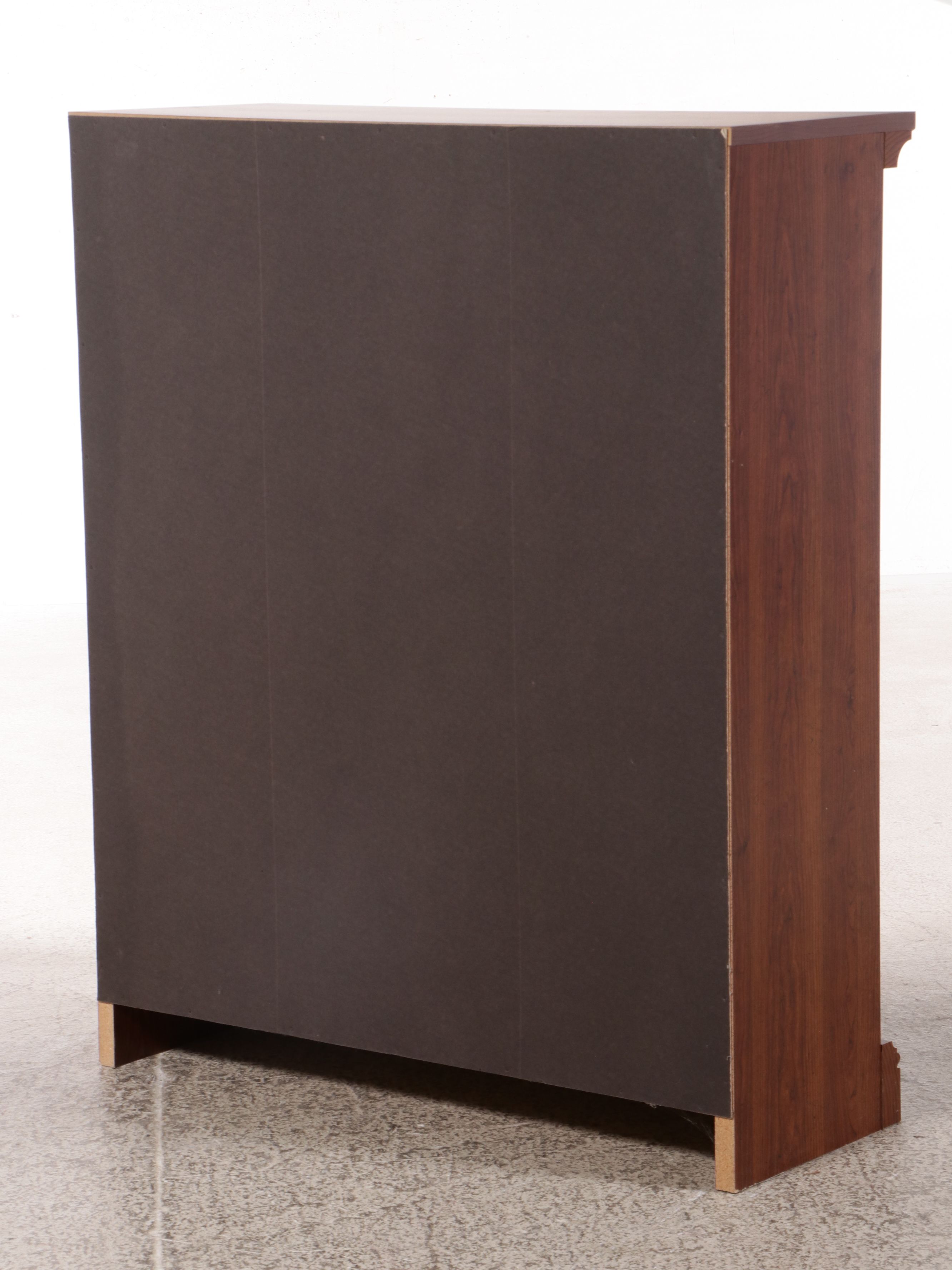 Classical Style Walnut Finish Freestanding Bookcase