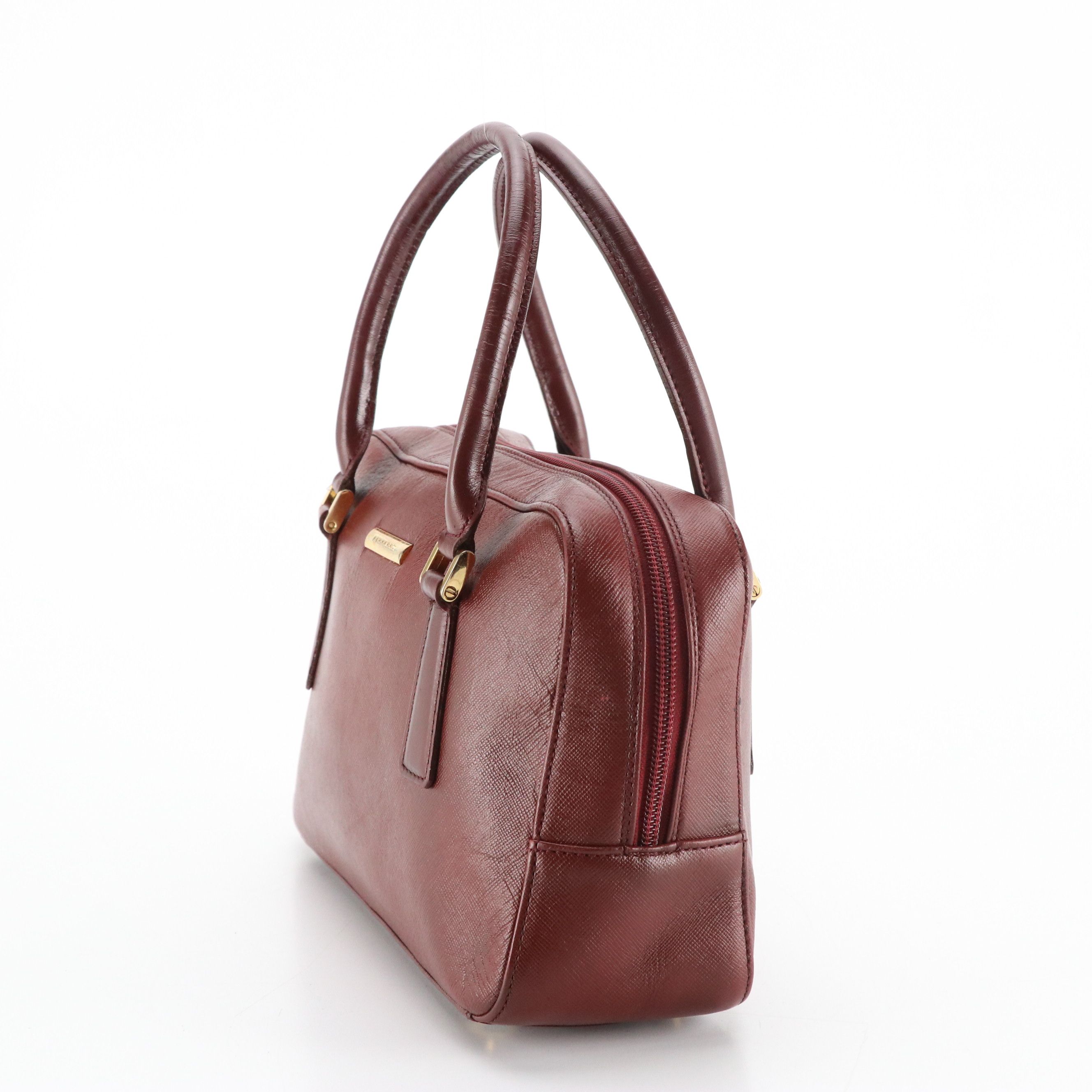 Burberry Handbag in Burgundy Leather