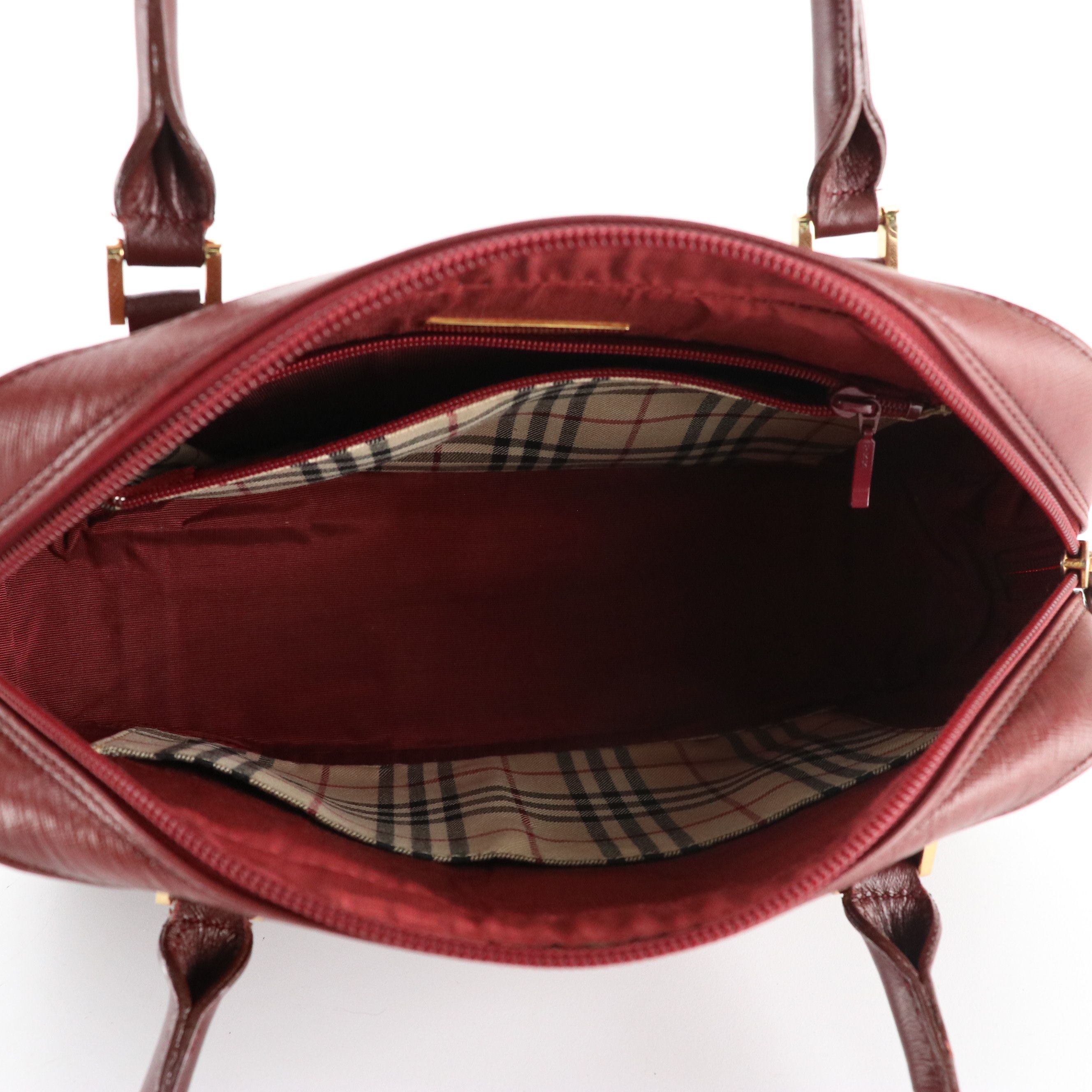 Burberry Handbag in Burgundy Leather