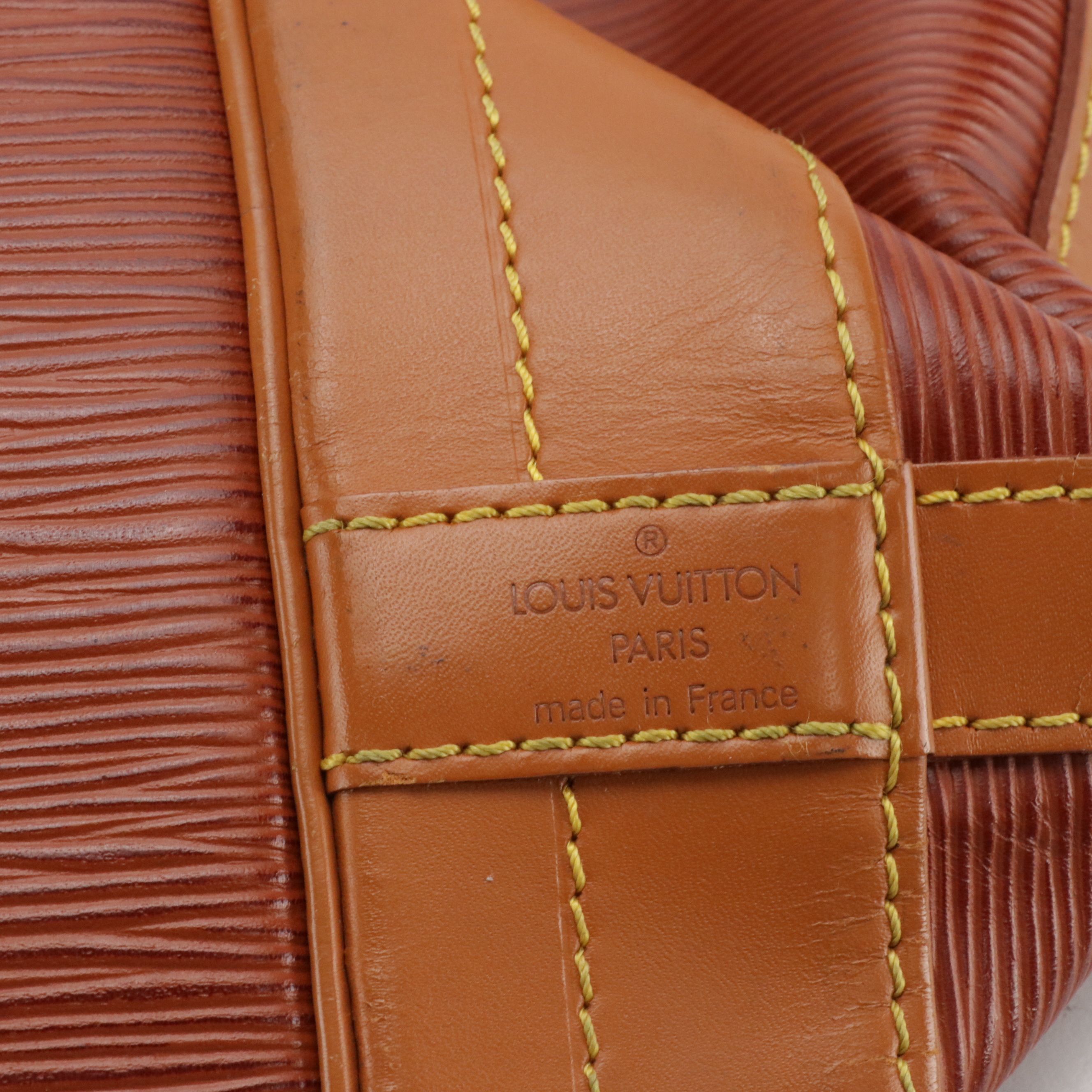 Louis Vuitton Noé Drawstring Tote in Cipango Gold Epi and Smooth Leather