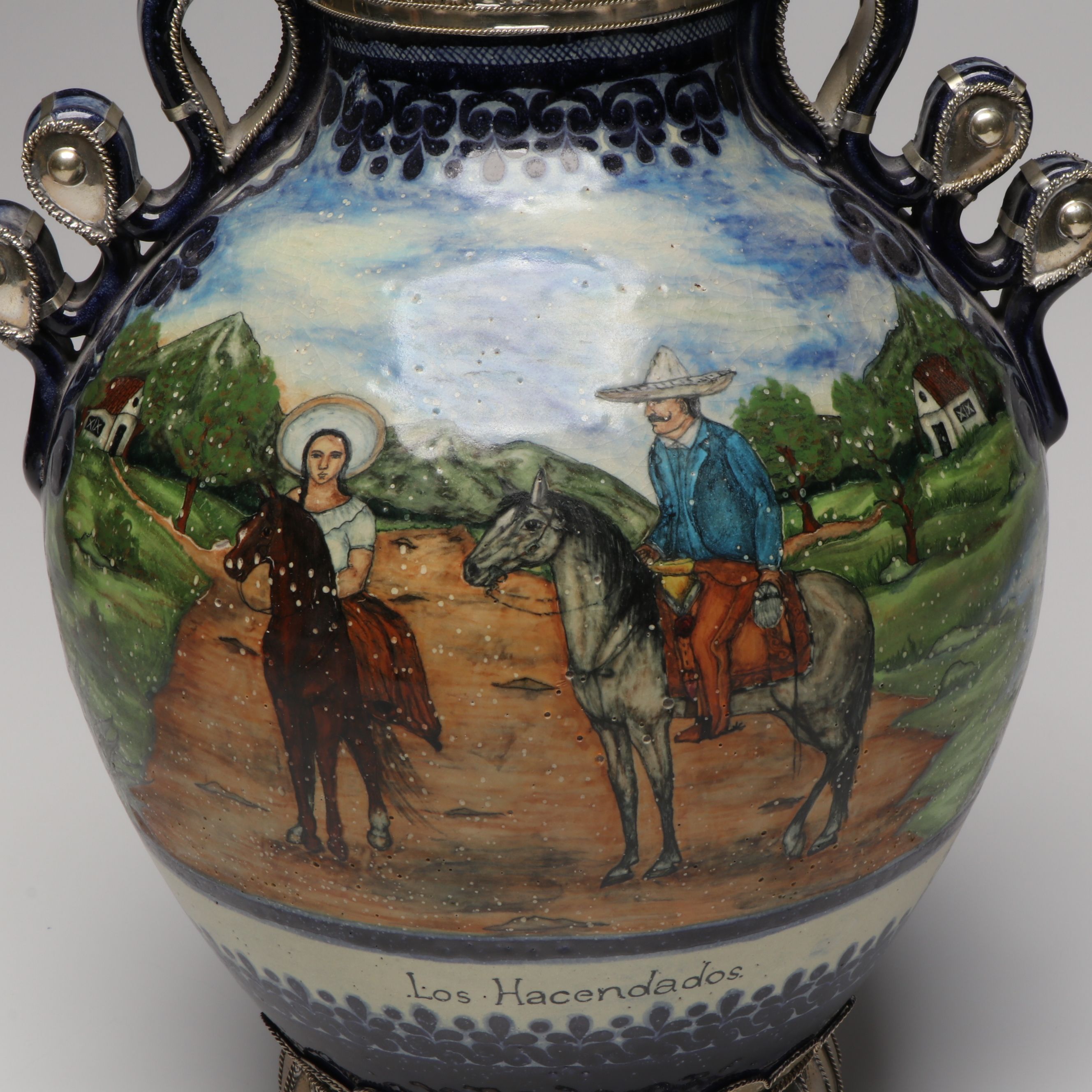 Jesús Guerrero Santos "Los Hacendados" Ceramic Urn, 1995