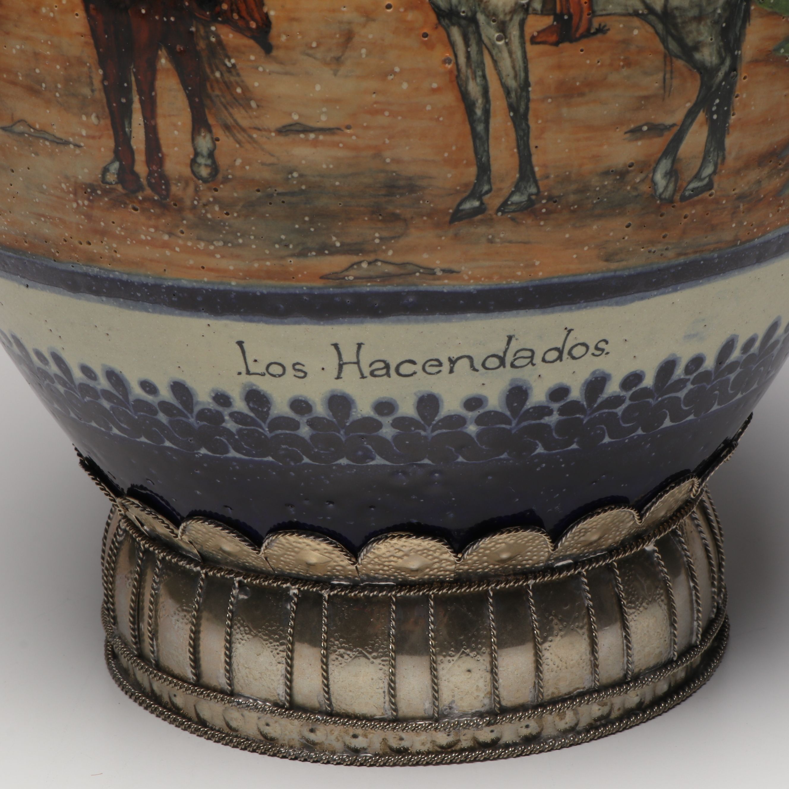 Jesús Guerrero Santos "Los Hacendados" Ceramic Urn, 1995