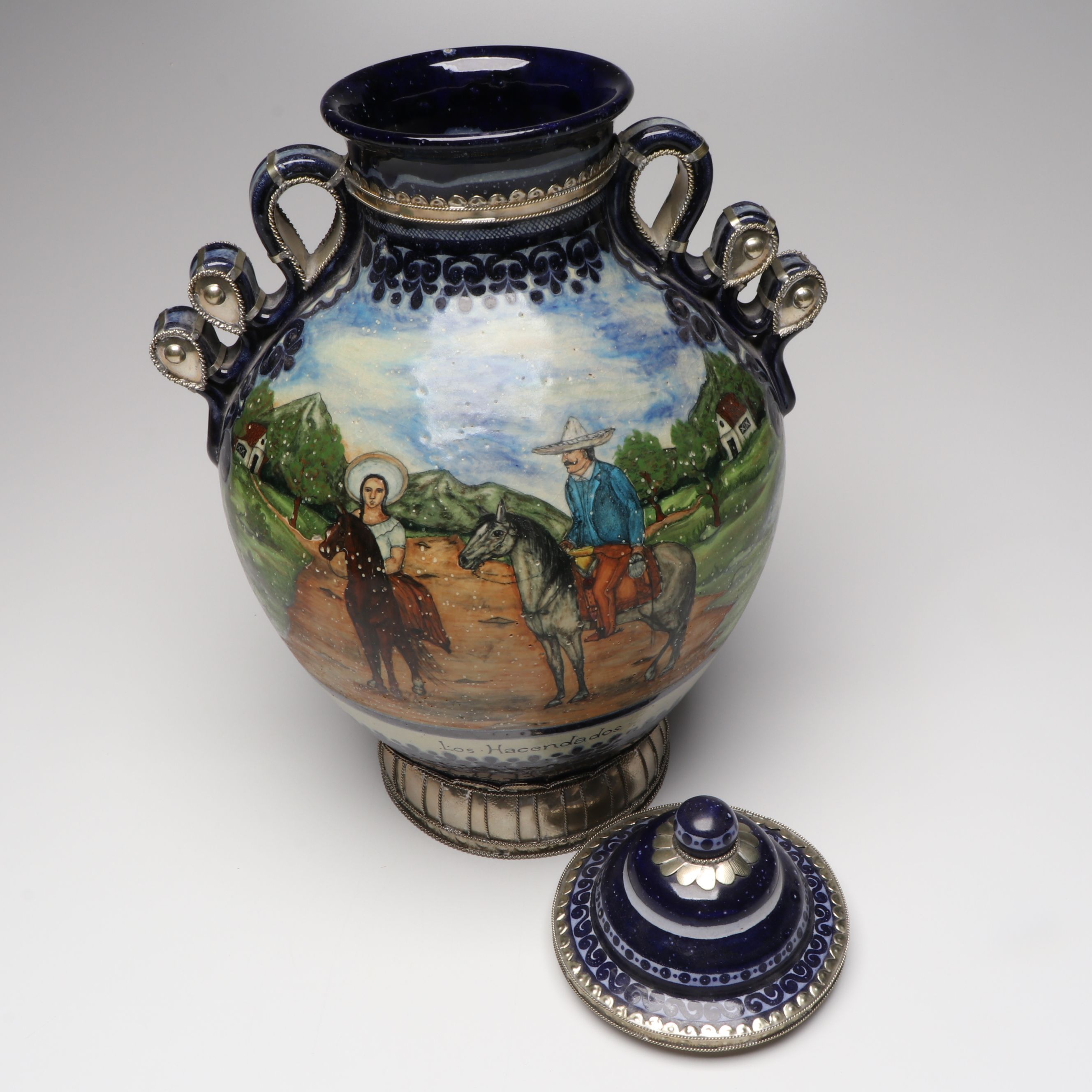 Jesús Guerrero Santos "Los Hacendados" Ceramic Urn, 1995