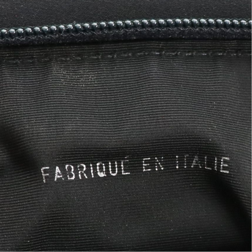 Loewe Front Pocket Zip Tote in Black Nylon Canvas and Leather Trim