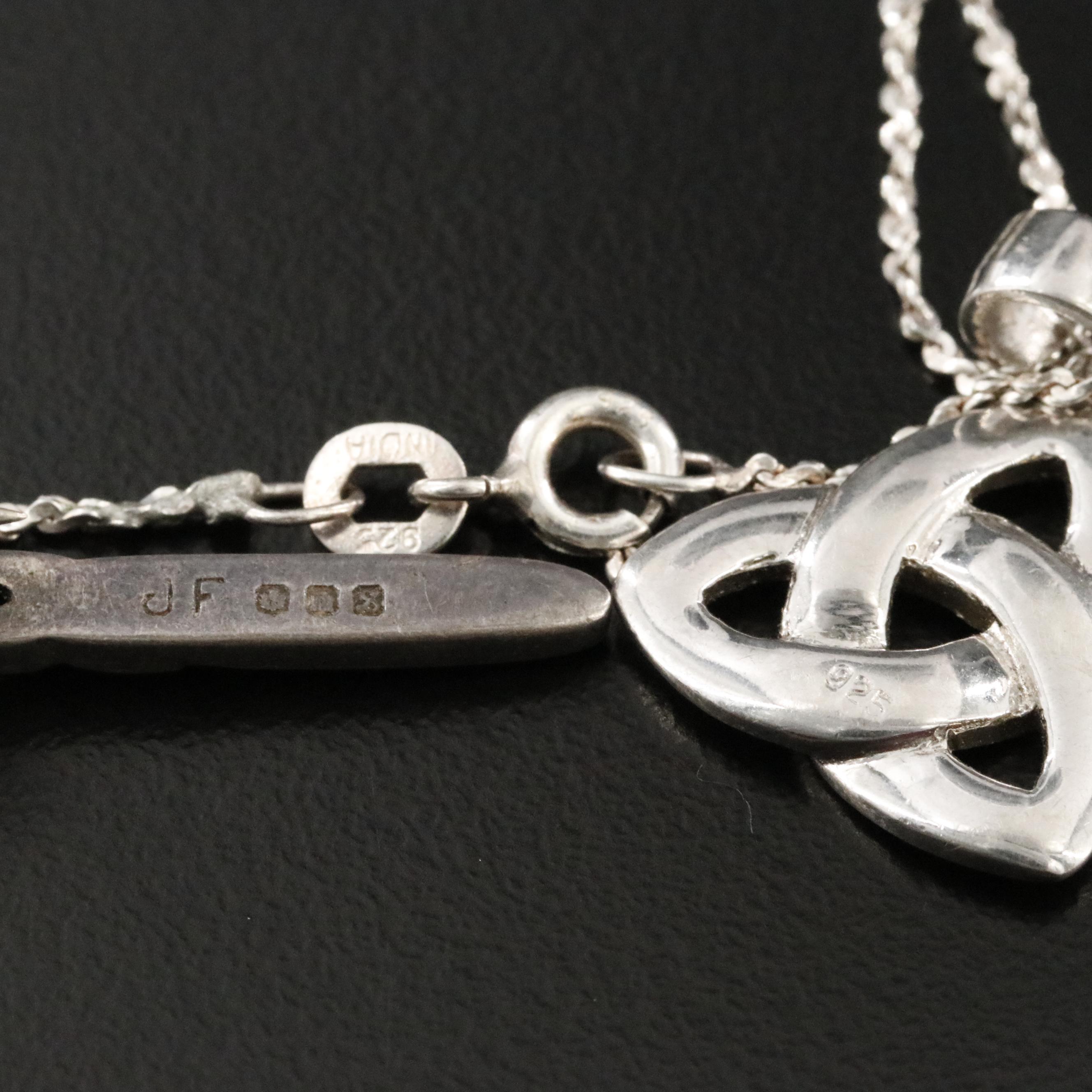 Sterling Jewelry Collection Including Amethyst and Celtic Knots